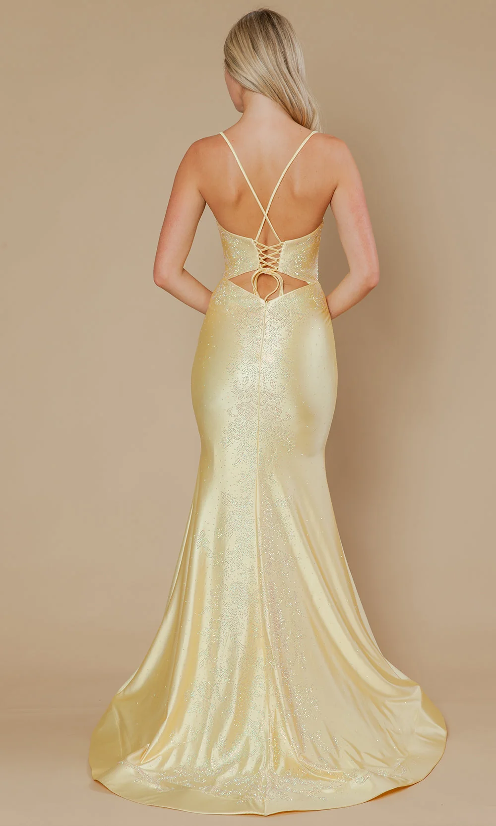 Poly USA 25128 - Mermaid Skirt Dazzling Rhinestone Prom Dress - Image 48