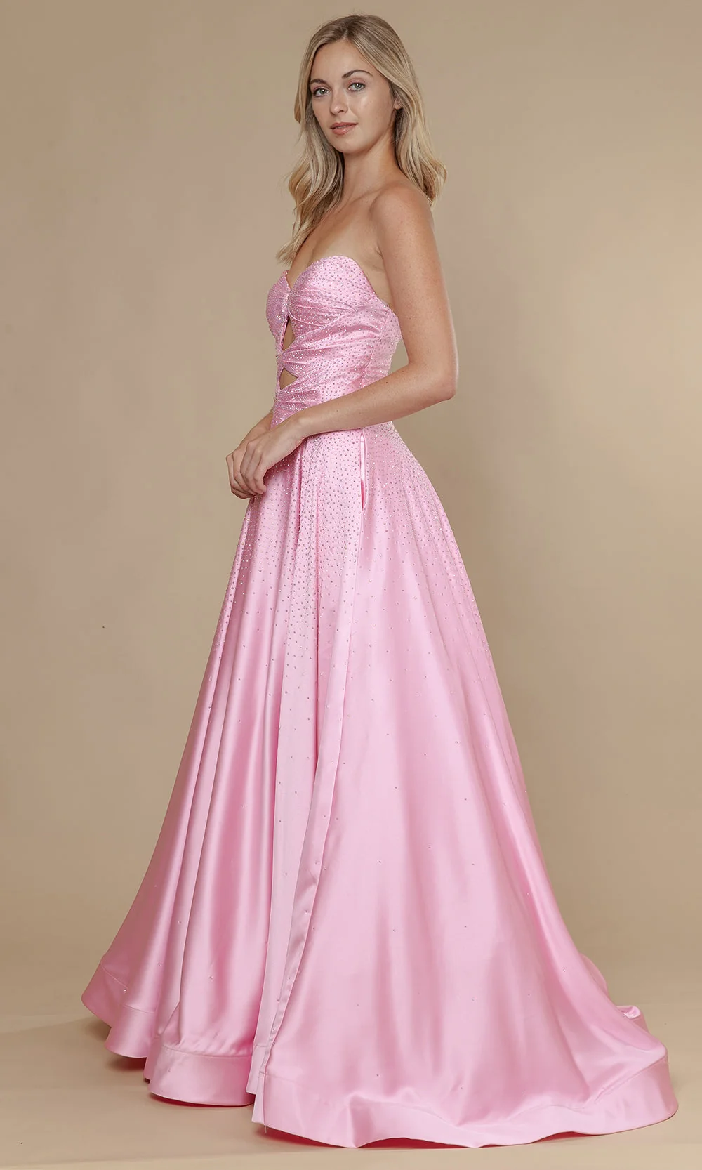 Poly USA 25130 - A-Line Skirt Bead Studded Dress - Image 10