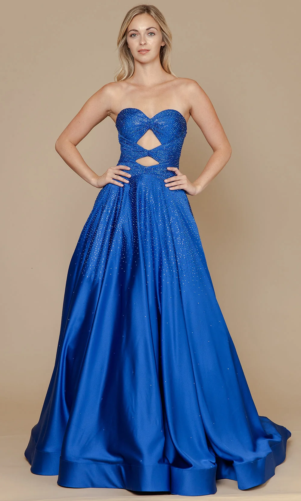 Poly USA 25130 - A-Line Skirt Bead Studded Dress - Image 18