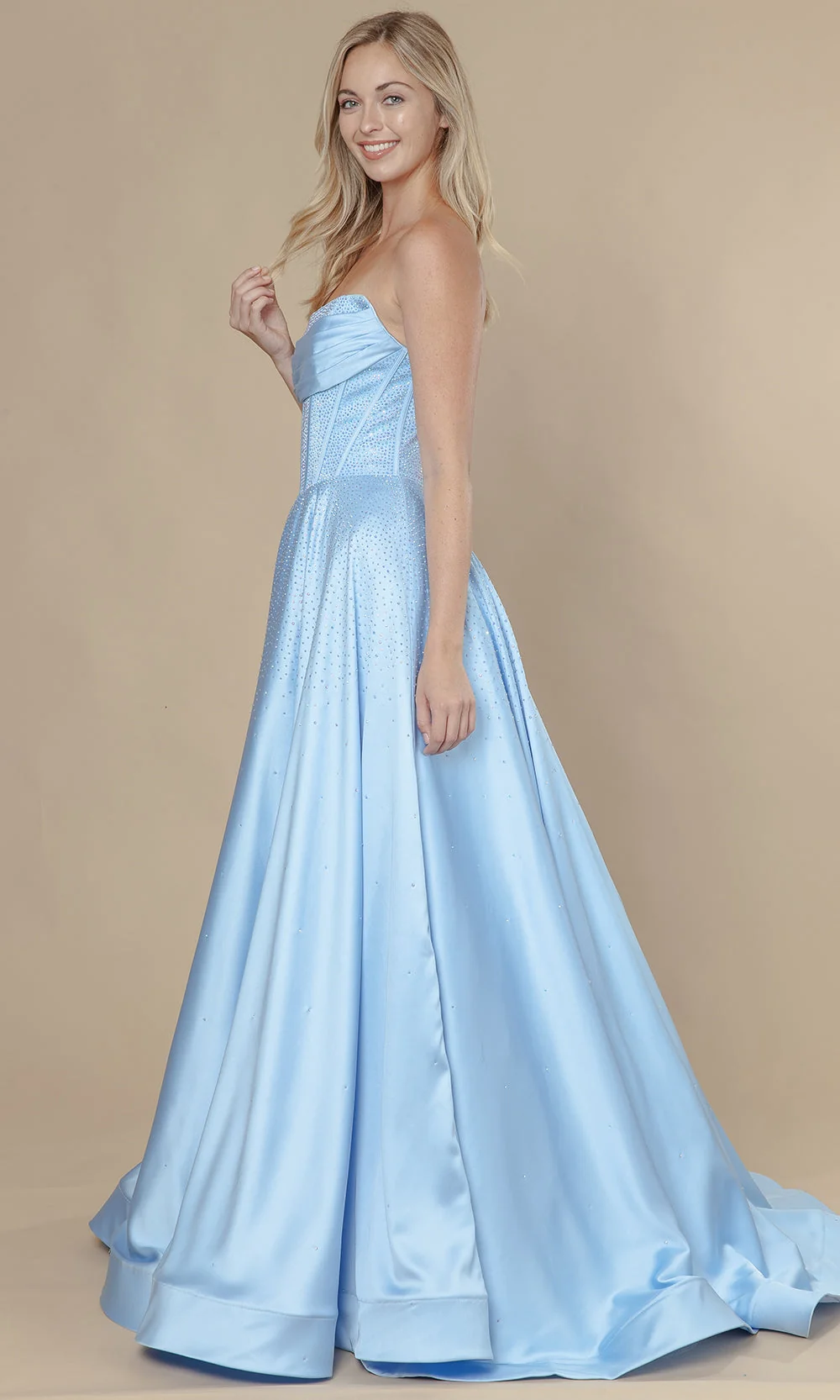 Poly USA 25132 - Corset Style Embellished A-Line Dress - Image 10