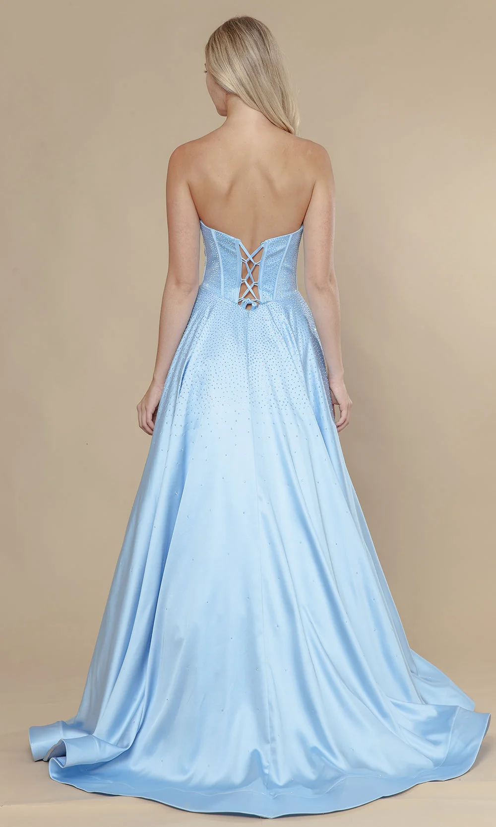 Poly USA 25132 - Corset Style Embellished A-Line Dress - Image 11