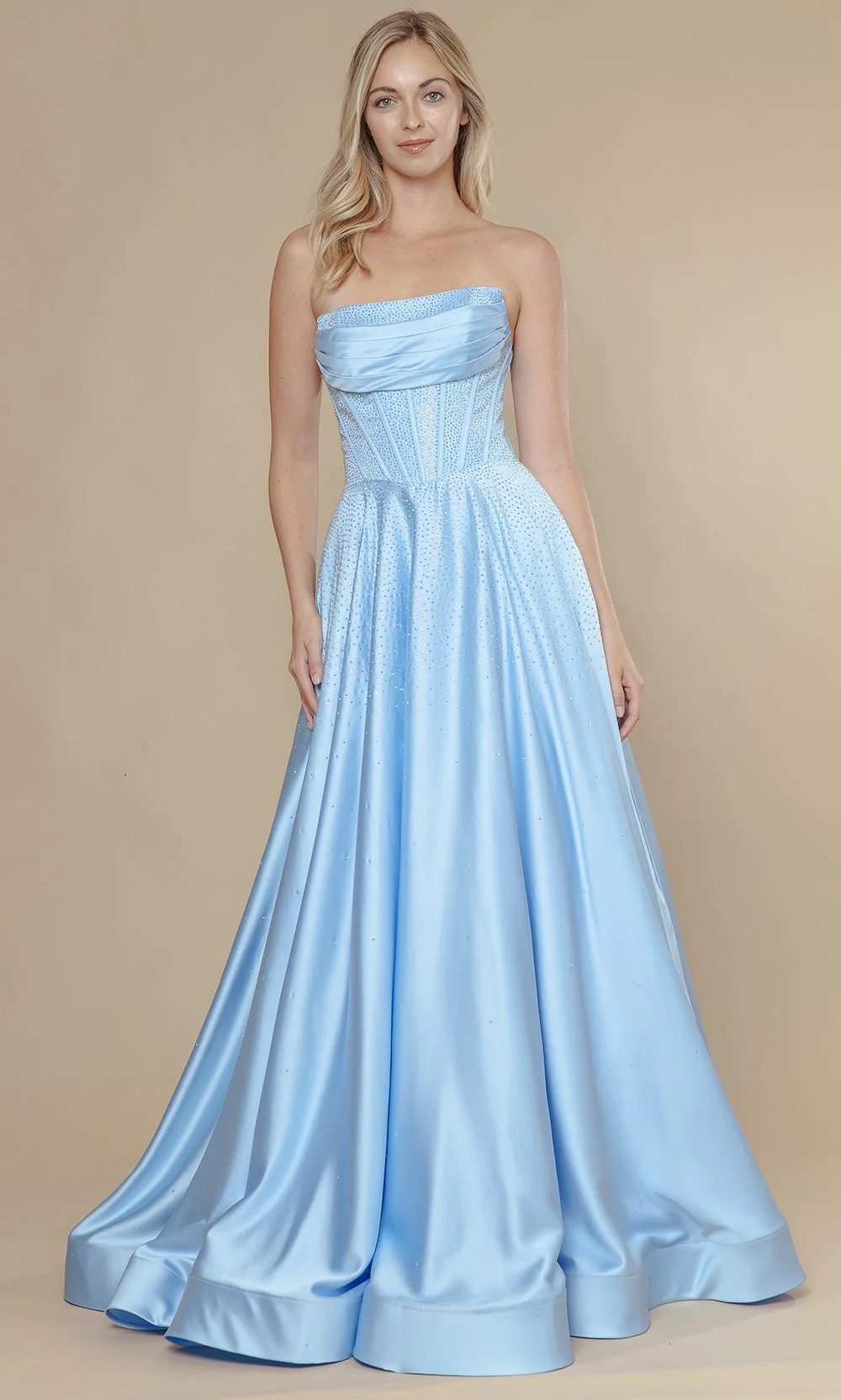 Poly USA 25132 - Corset Style Embellished A-Line Dress - Image 5