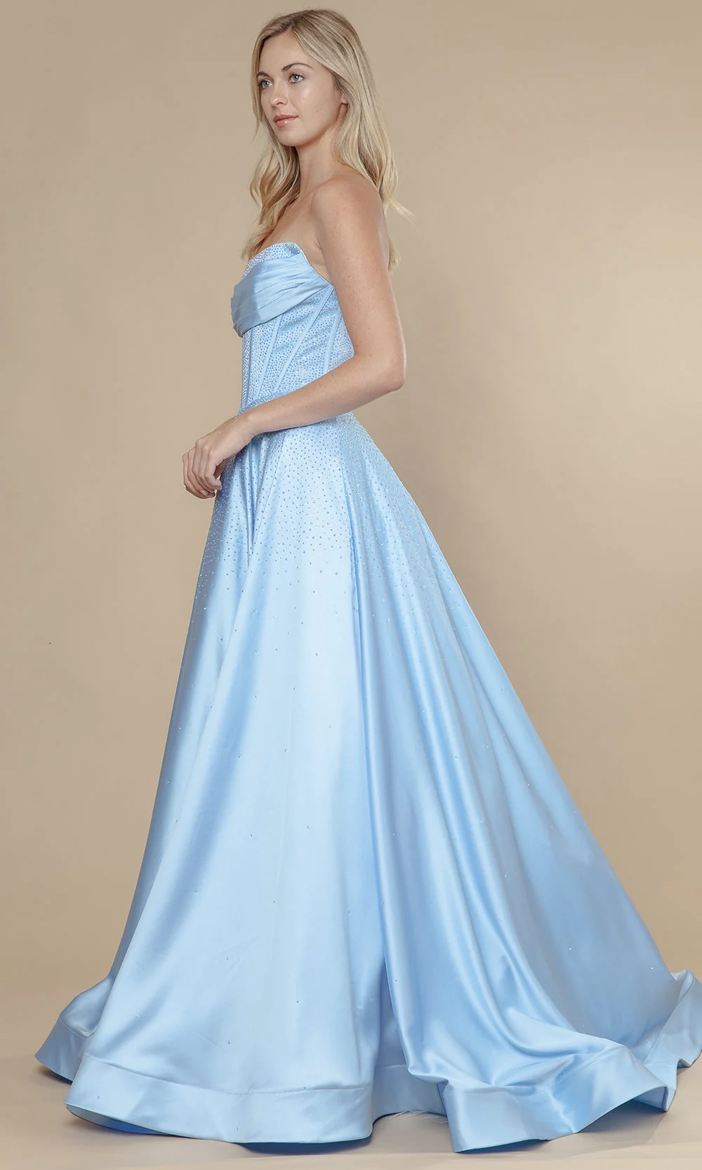 Poly USA 25132 - Corset Style Embellished A-Line Dress - Image 6