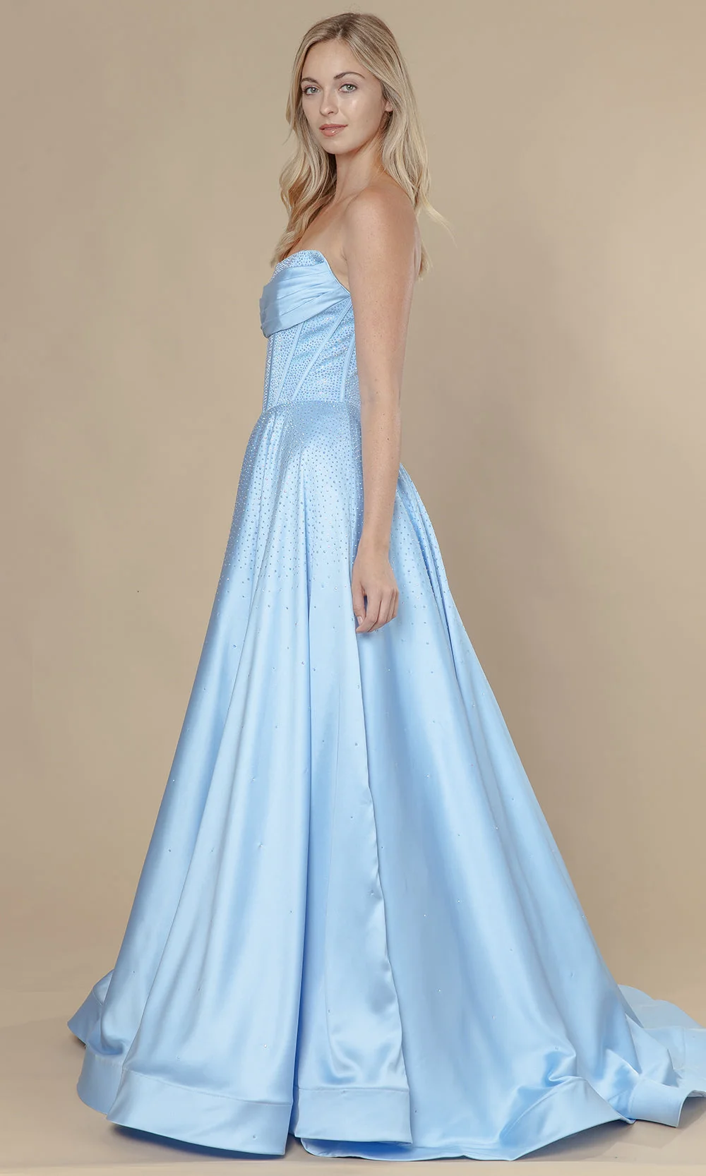 Poly USA 25132 - Corset Style Embellished A-Line Dress - Image 8