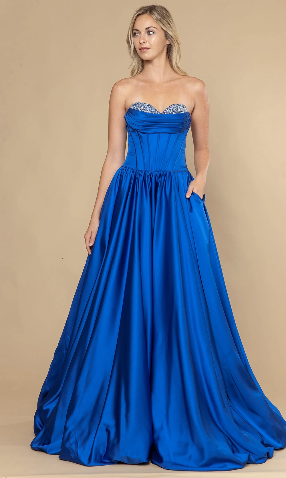 Poly USA 25136 - Structured Corset Bubble Hem Prom Dress - Image 15
