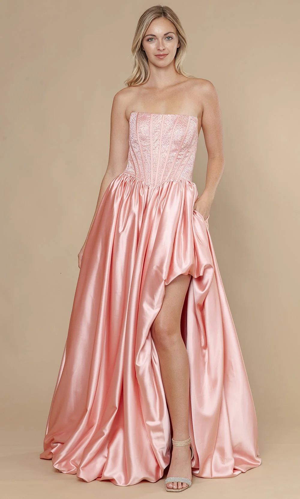 Poly USA 25156 - Sparkling Corset Bubble Hem Prom Gown - Image 19