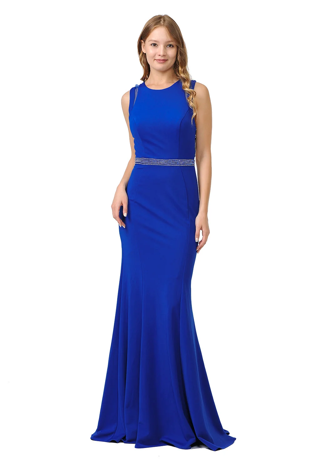 Poly USA 8230 - Jewel Neck Embellished Sheath Gown - Image 5