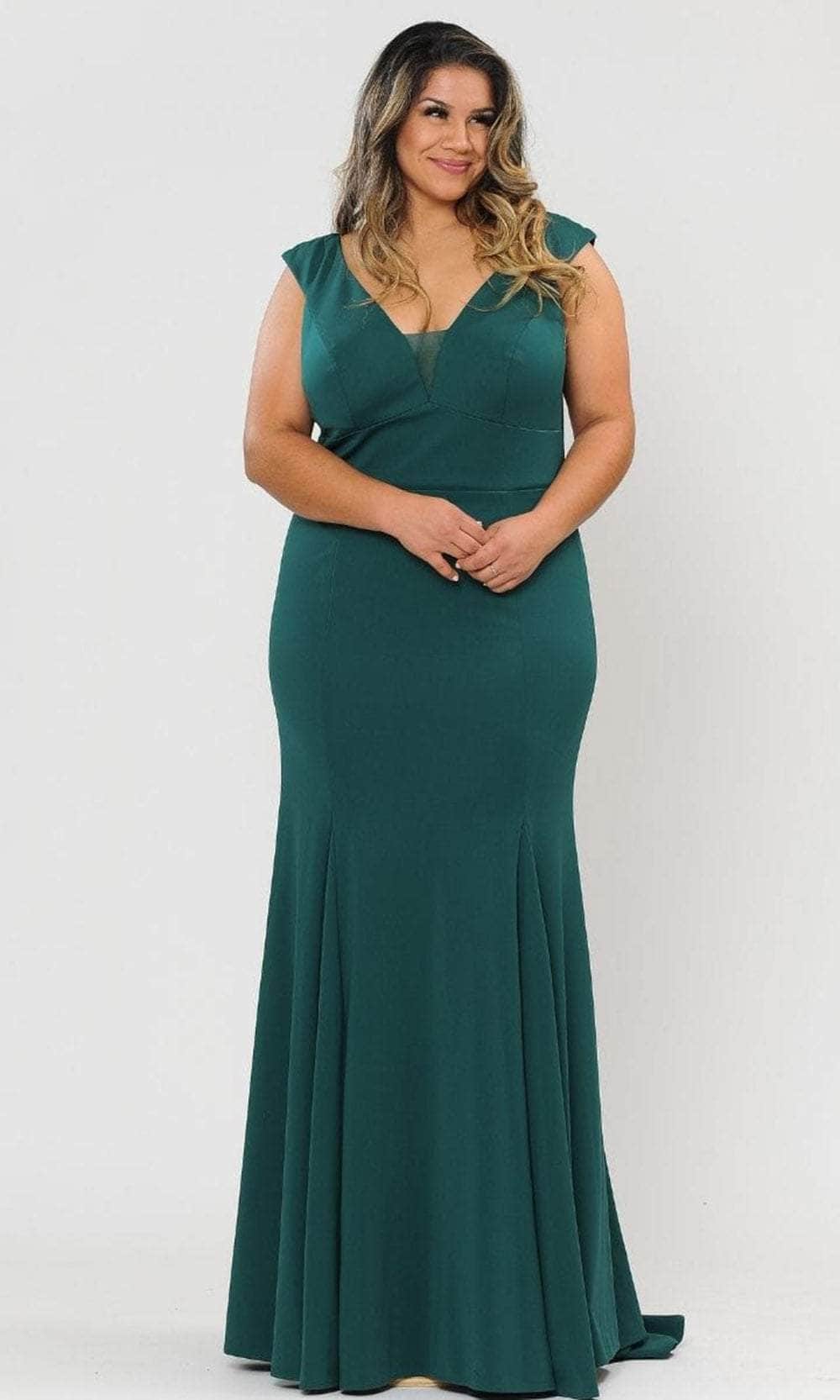 Poly USA W1022 - Plunging V-Neck Dress - Image 6