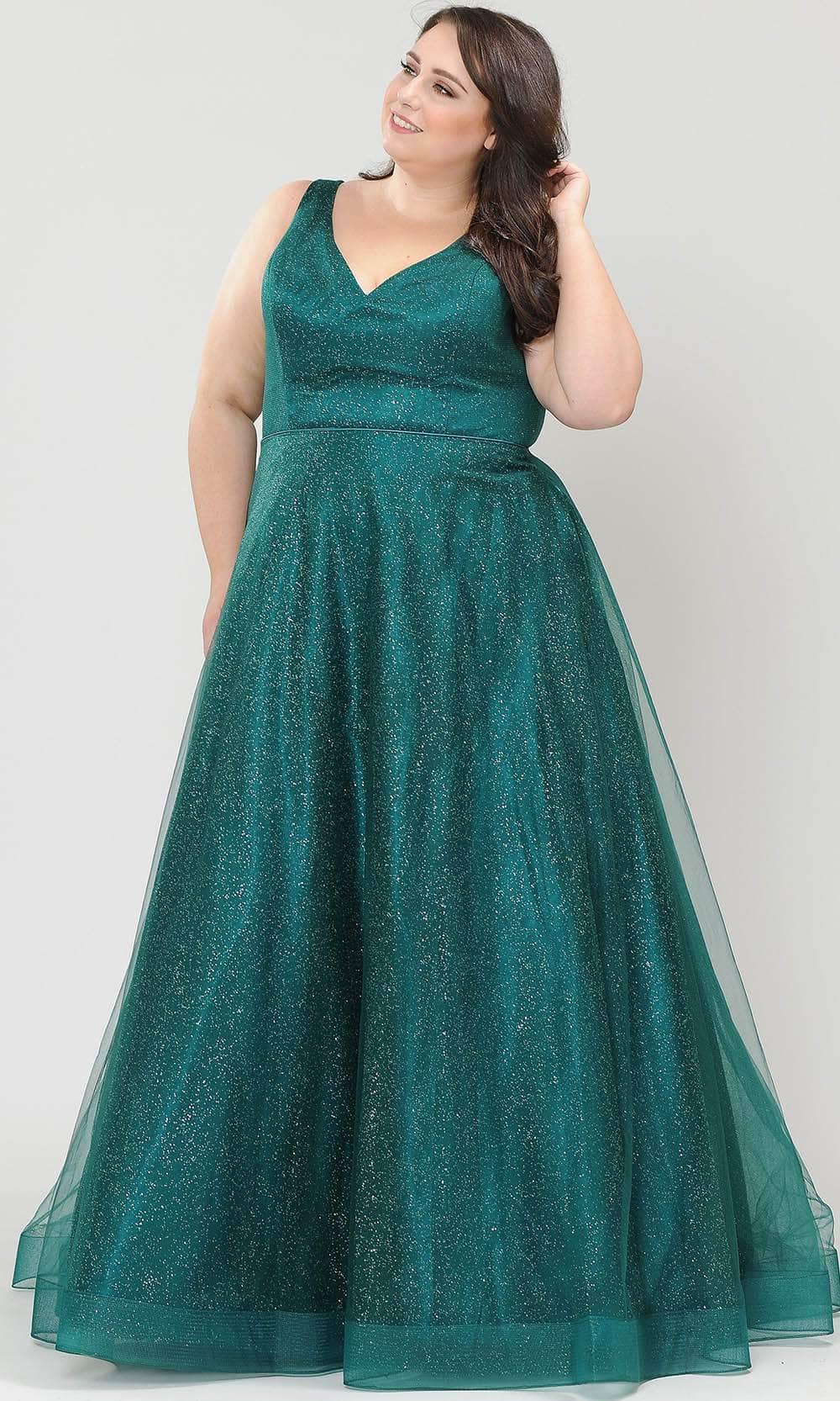 Poly USA W1024 - Sleeveless Glittered Gown - Image 5