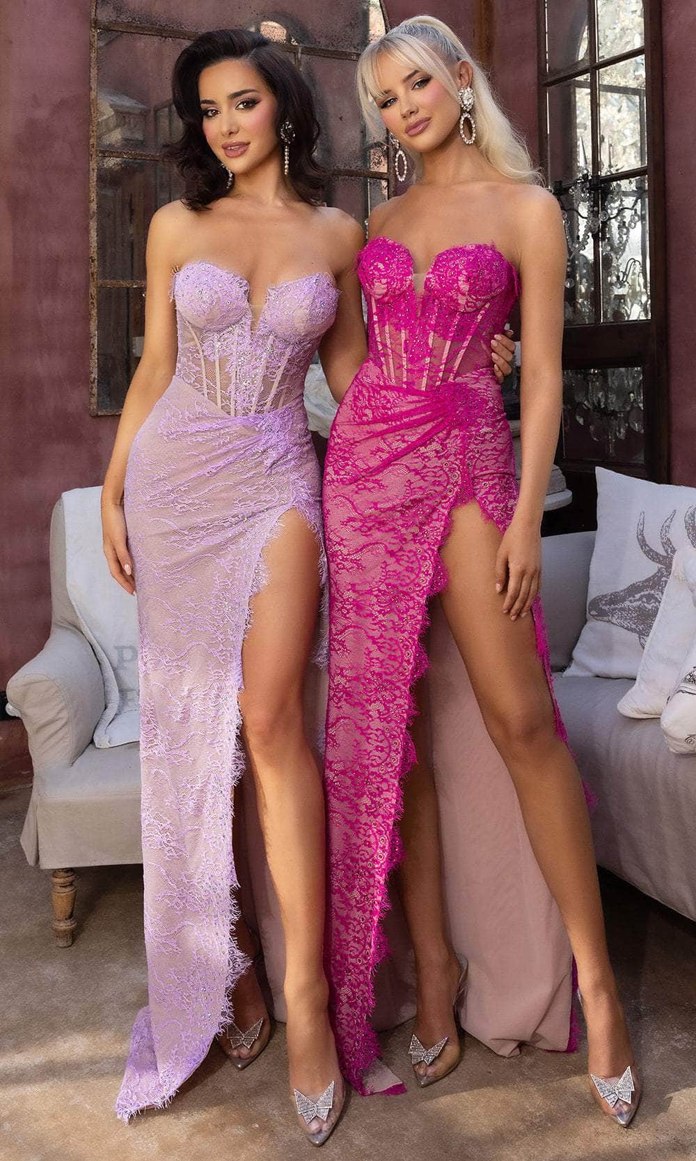 Portia and Scarlett PS25151 - Applique Sweetheart Prom Dress - Image 4