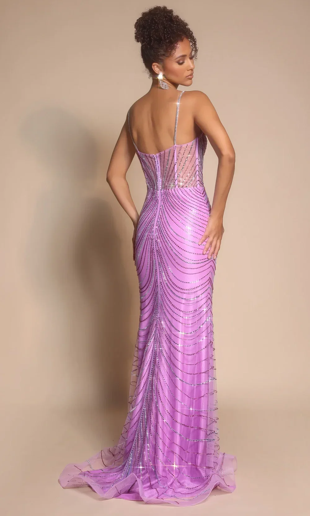 Portia and Scarlett PS26095 - Spaghetti Strap Beaded Dress - Image 5