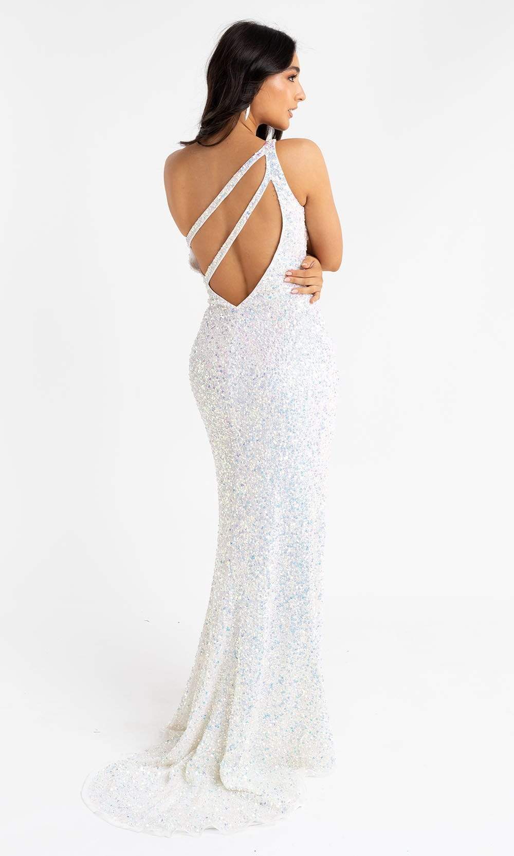 Primavera Couture 3761 - Asymmetrical Sequin Strap Dress - Image 19