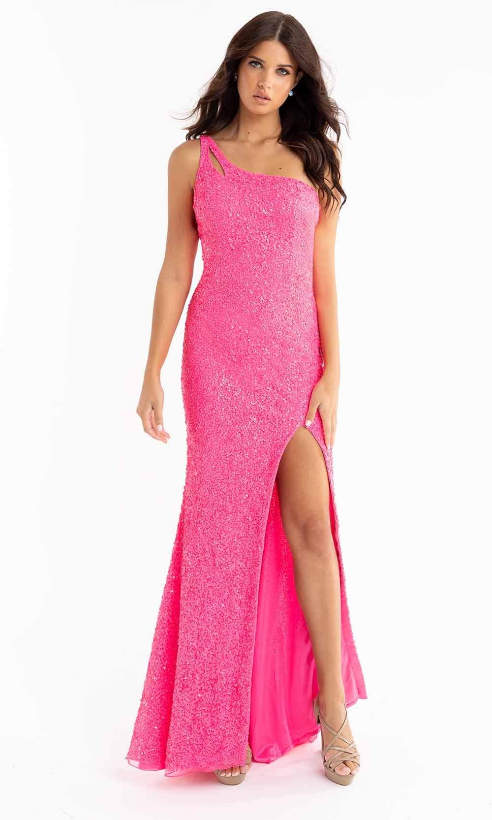 Primavera Couture 3761 - Asymmetrical Sequin Strap Dress - Image 36