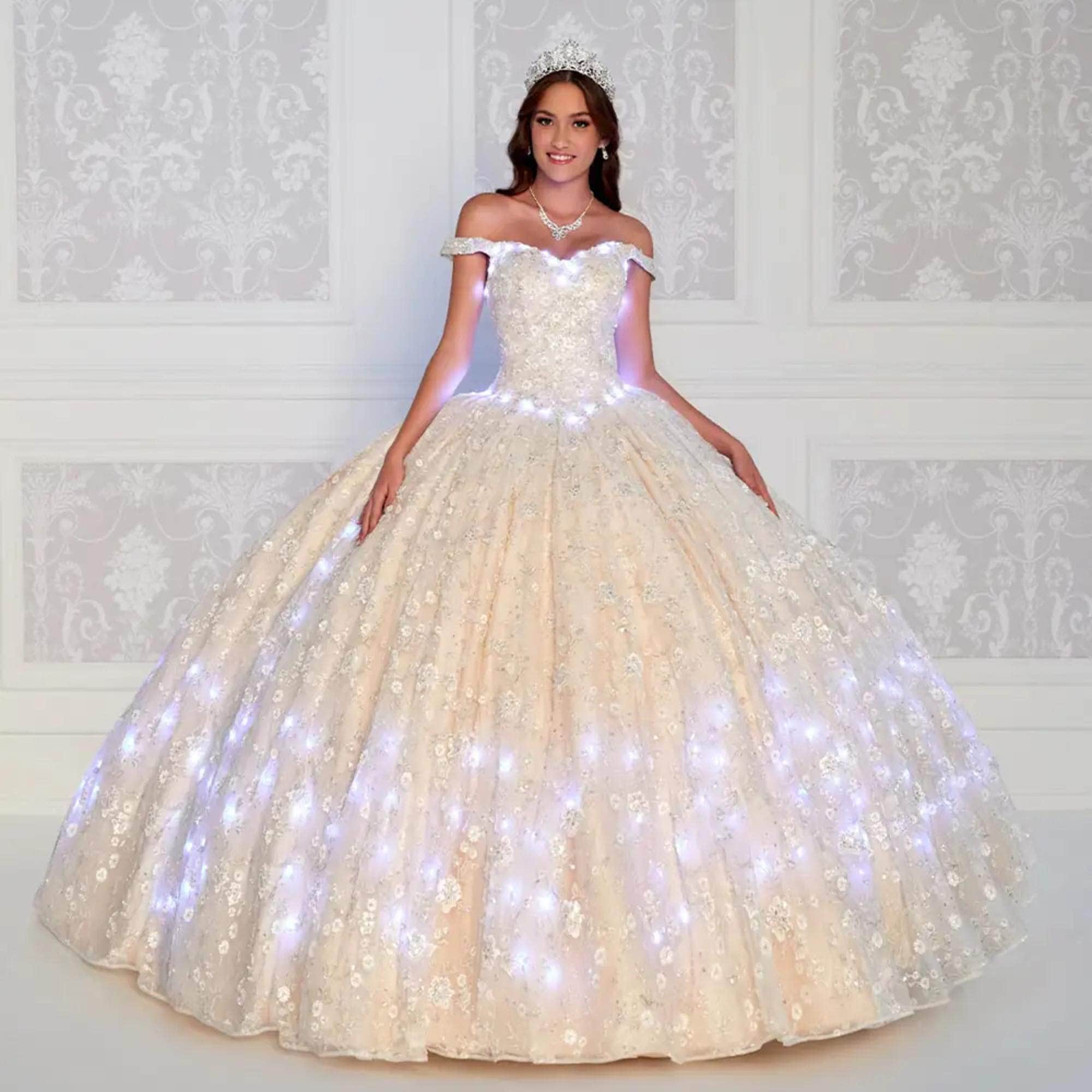 Princesa by Ariana Vara PR12266 - Off-Shoulder Quinceañera Ball Gown - Image 7