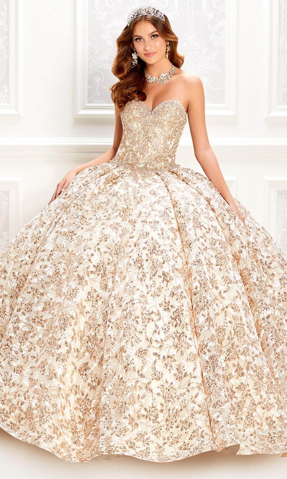 Princesa by Ariana Vara PR22022 - Strapless Lace Quinceañera Gown - Image 3