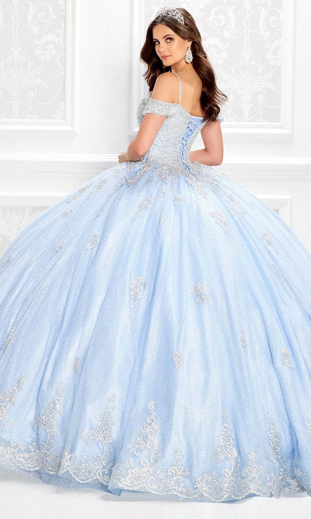 Princesa by Ariana Vara PR22032 - Cold Shoulder V-Neck Ball Gown - Image 2