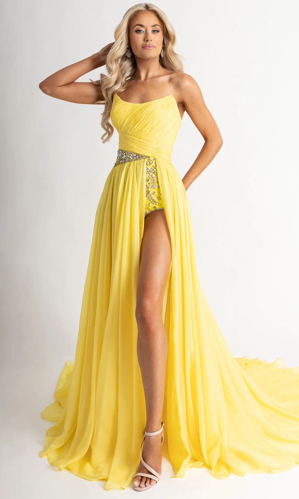 Rachel Allan 50399 - Chiffon Scoop Neck Evening Dress - Image 6