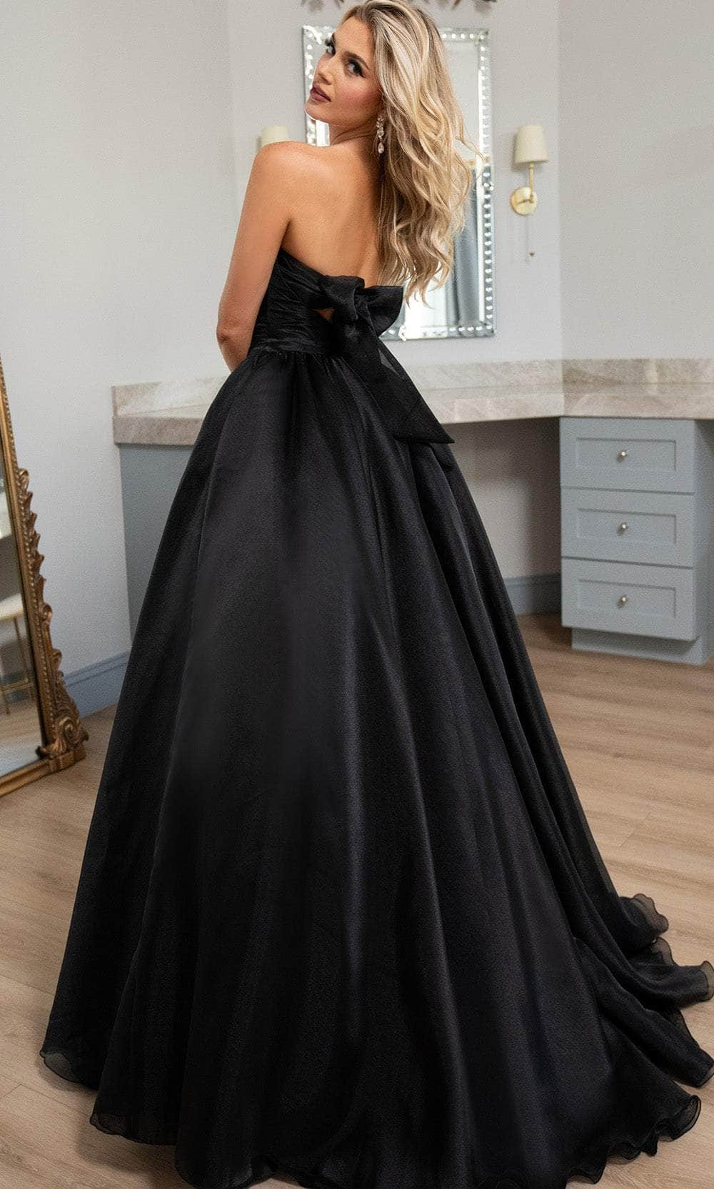 Rachel Allan 70768 - Pleated Semi-Sweetheart Evening Gown - Image 2