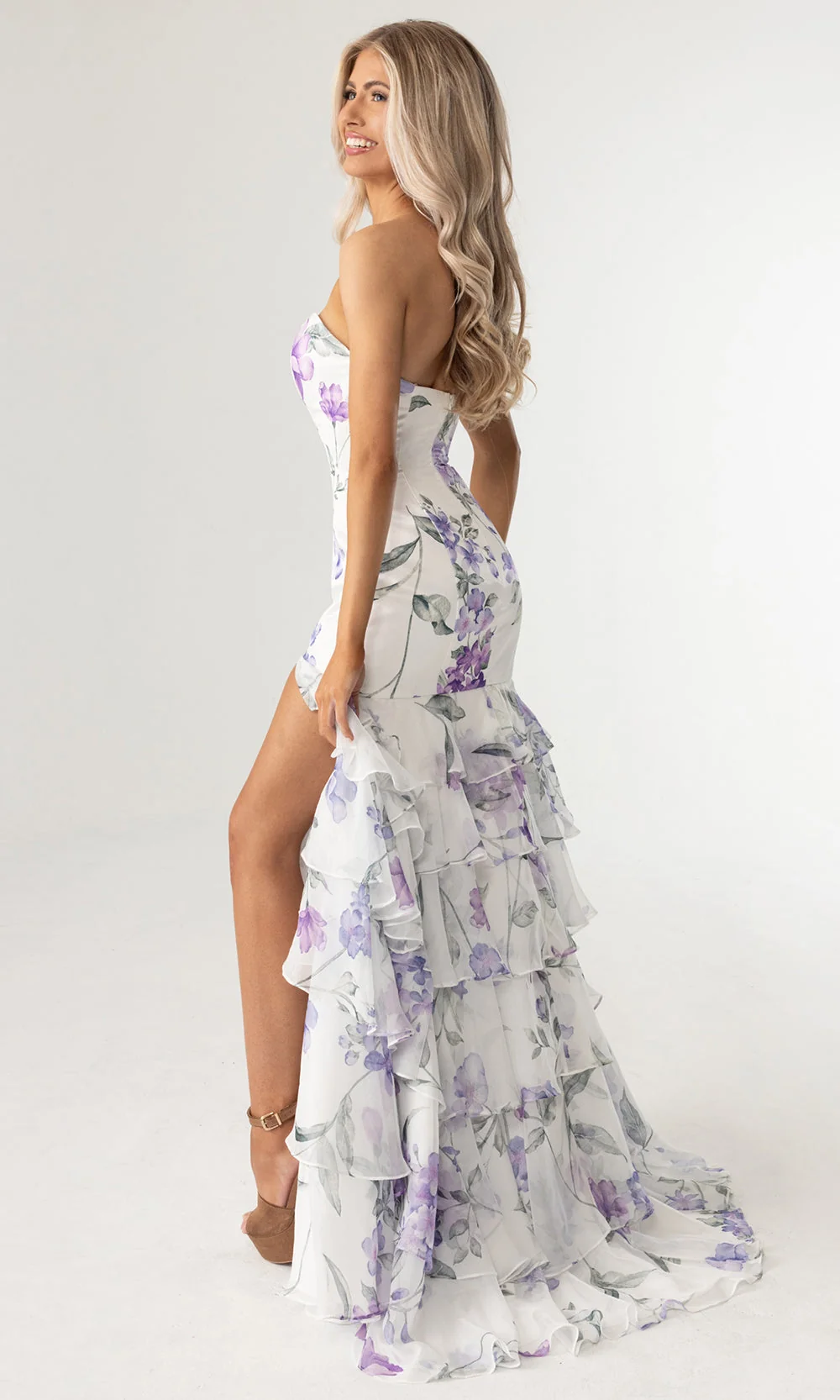 Rachel Allan 70995 - Tiered Ruffle Strapless Sweetheart Prom Gown - Image 7