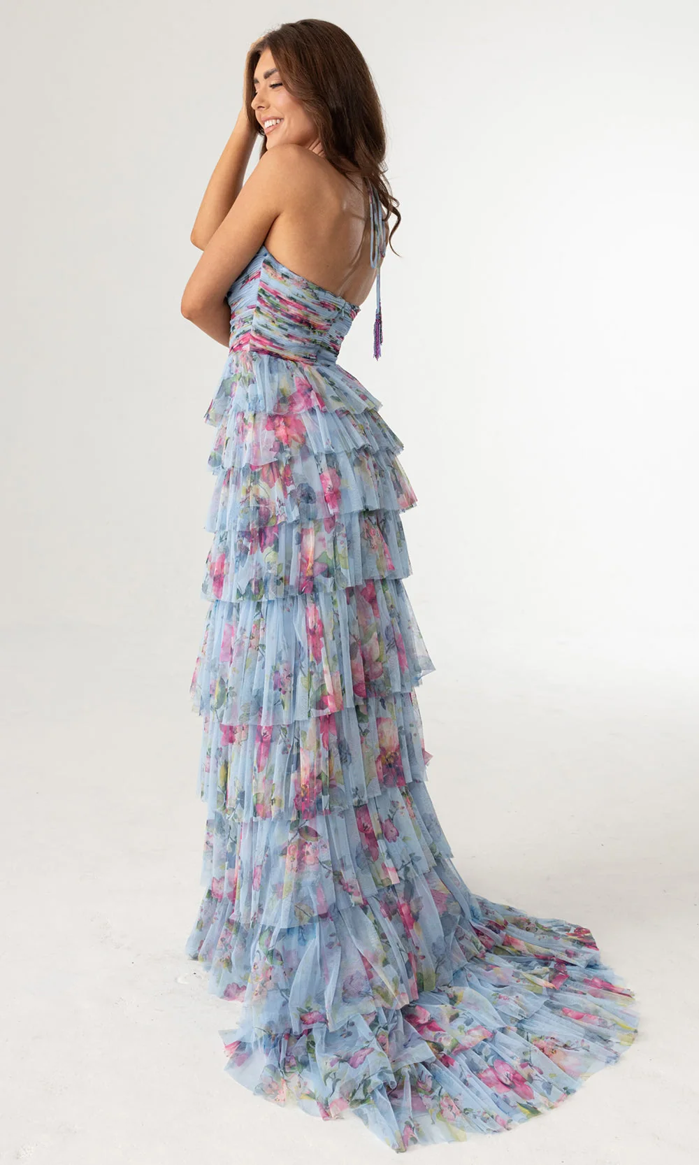 Rachel Allan 71010 - Sweetheart Floral A-Line Gown with Ruffles - Image 2