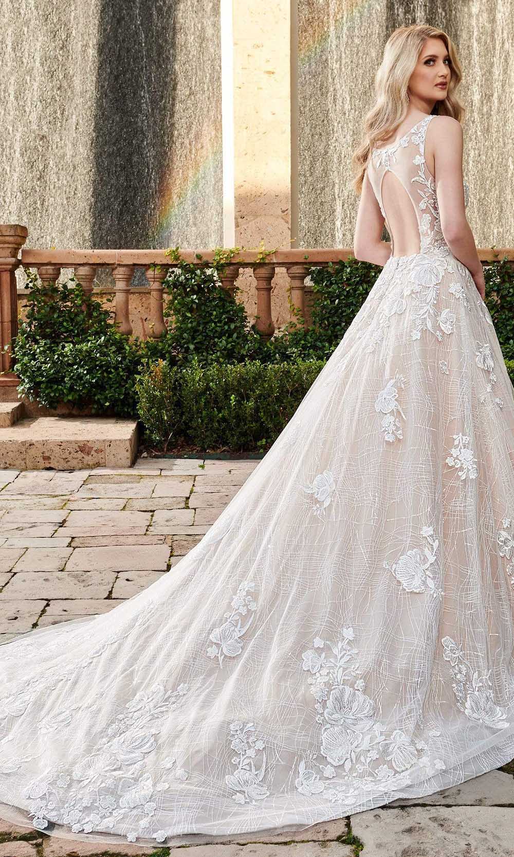 Rachel Allan M791 - Floral Embroidered Gown - Image 2