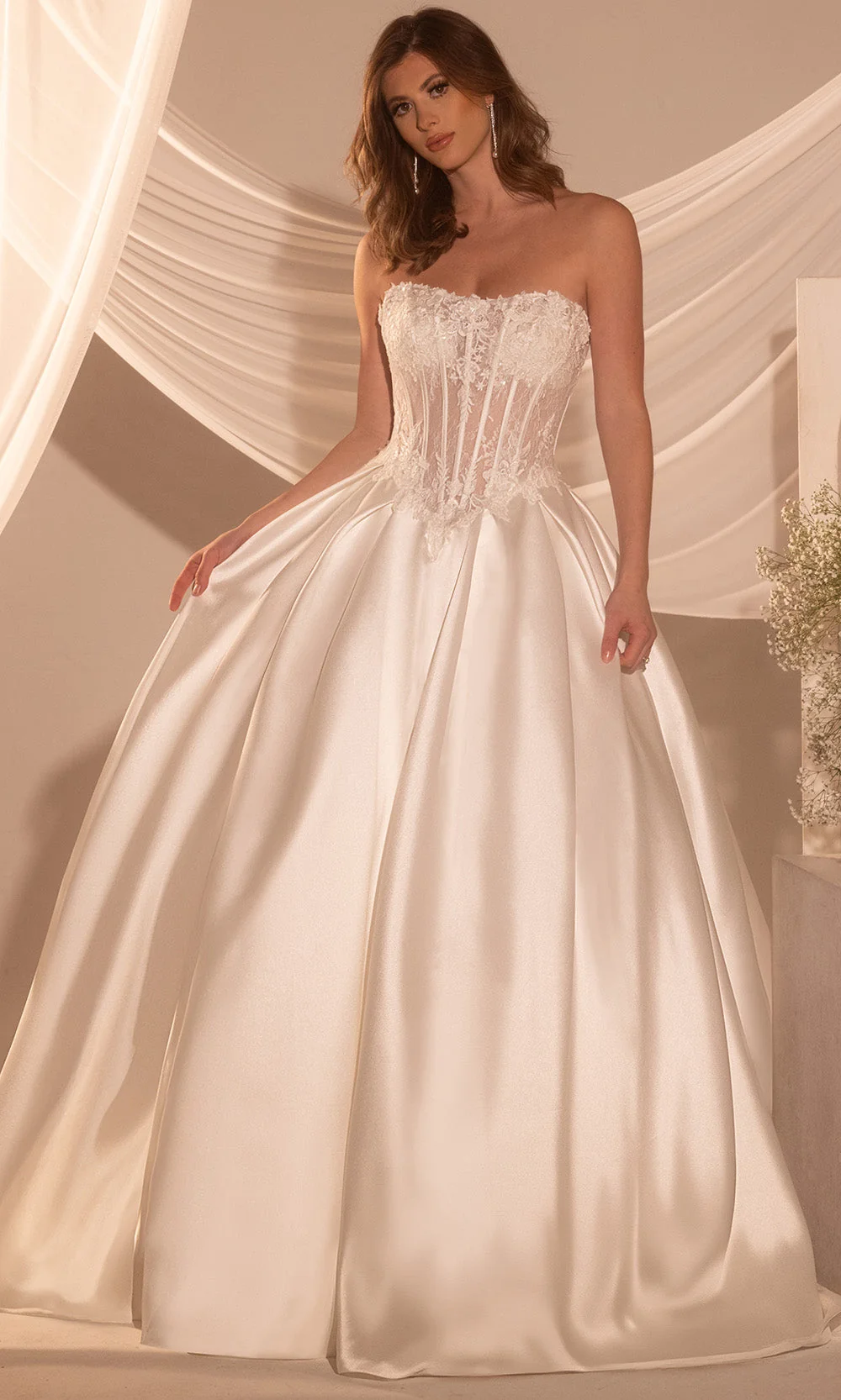 Rachel Allan RB2215 - Embroidered Illusion Corset Bridal Gown