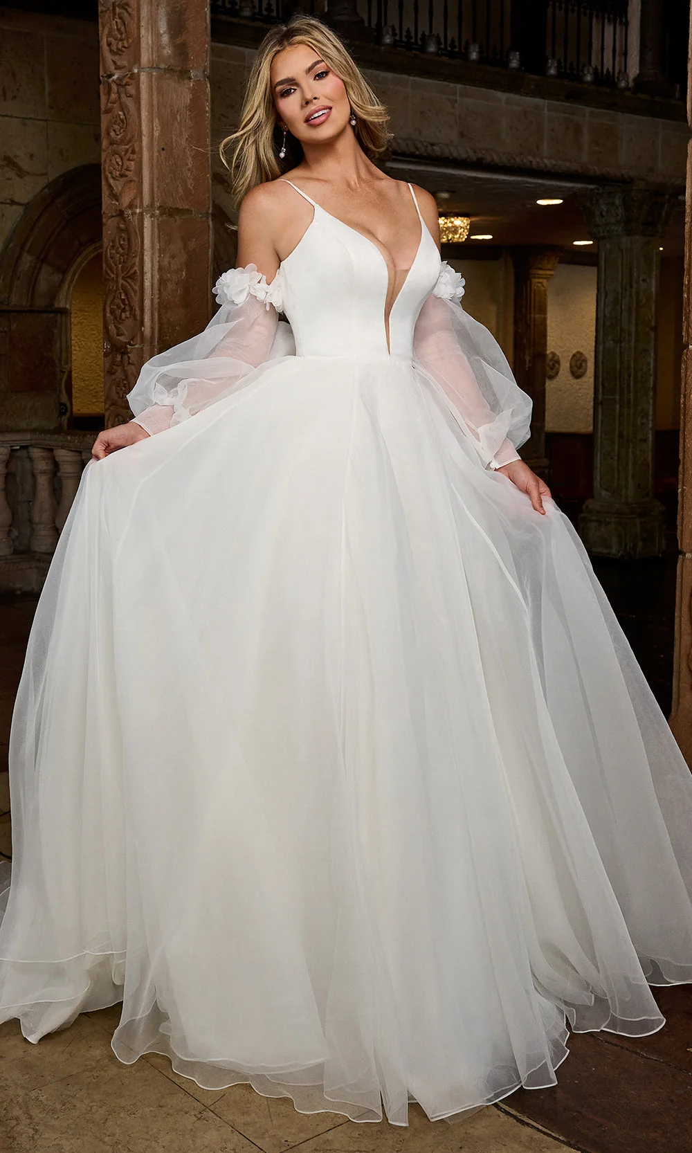 Rachel Allan RB3219 - Organza A?Line Wedding Dress - Image 5