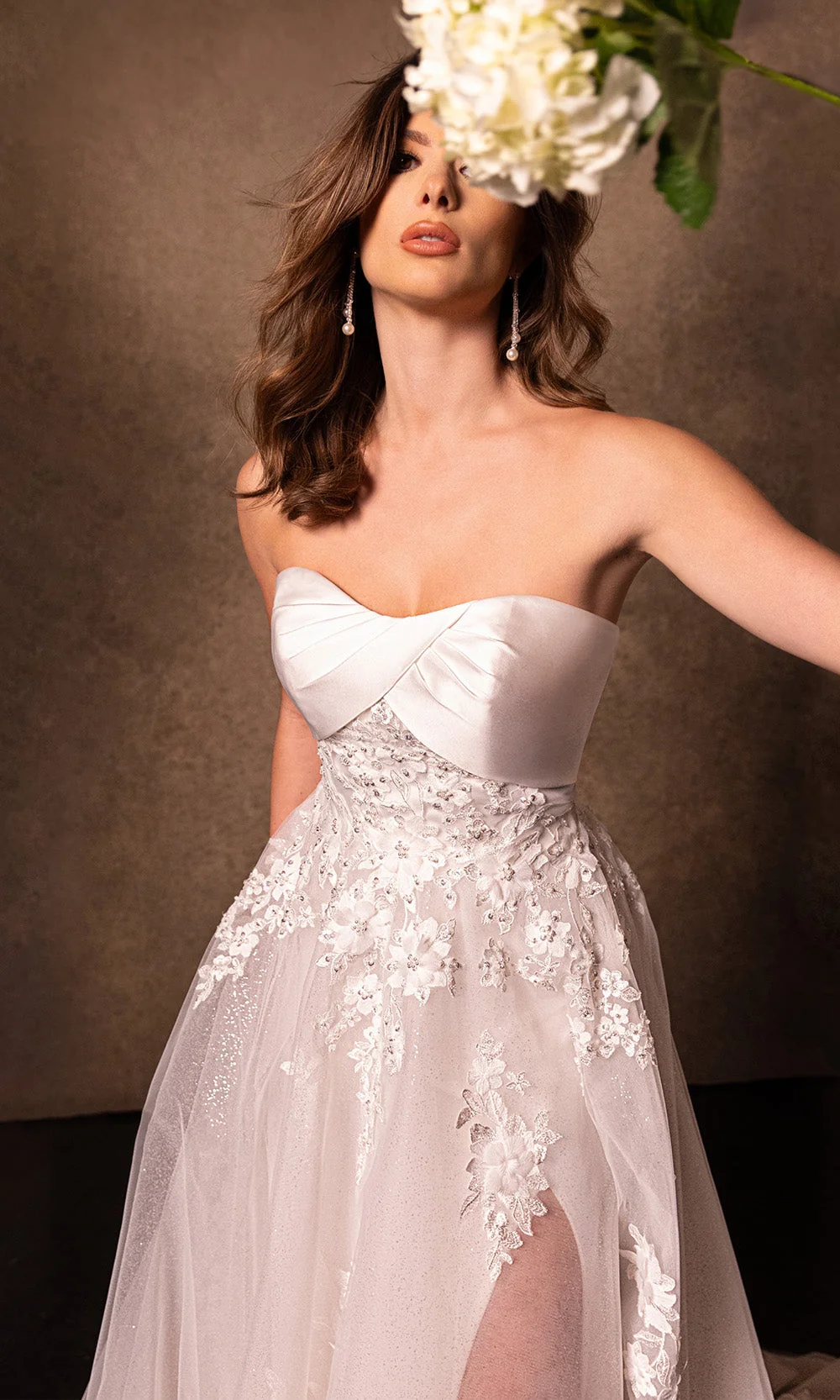 Rachel Allan RB3229 - Semi-Sweetheart Lace Slit Gown - Image 6