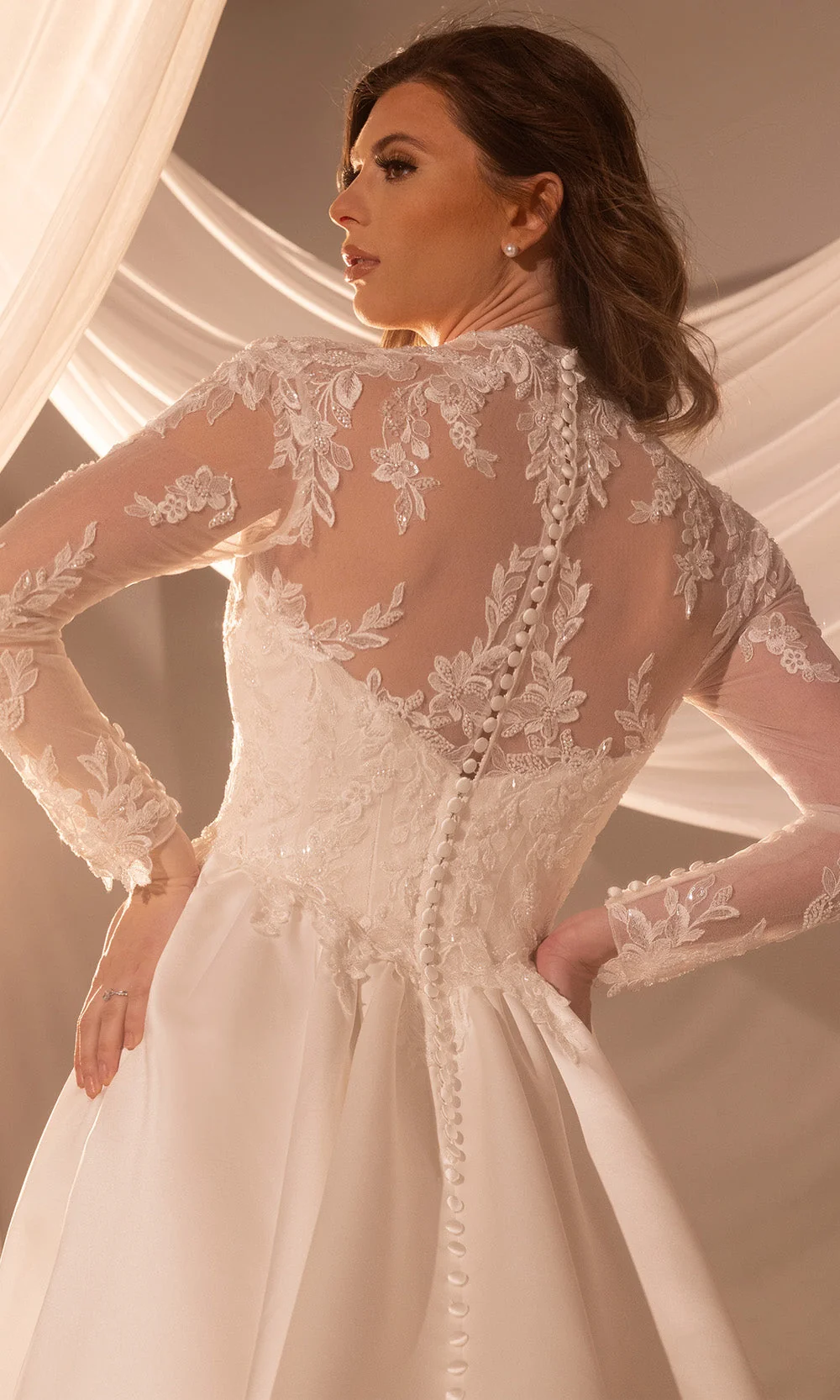 Rachel Allan RB4215 - Illusion Back Lace Bridal Gown - Image 4