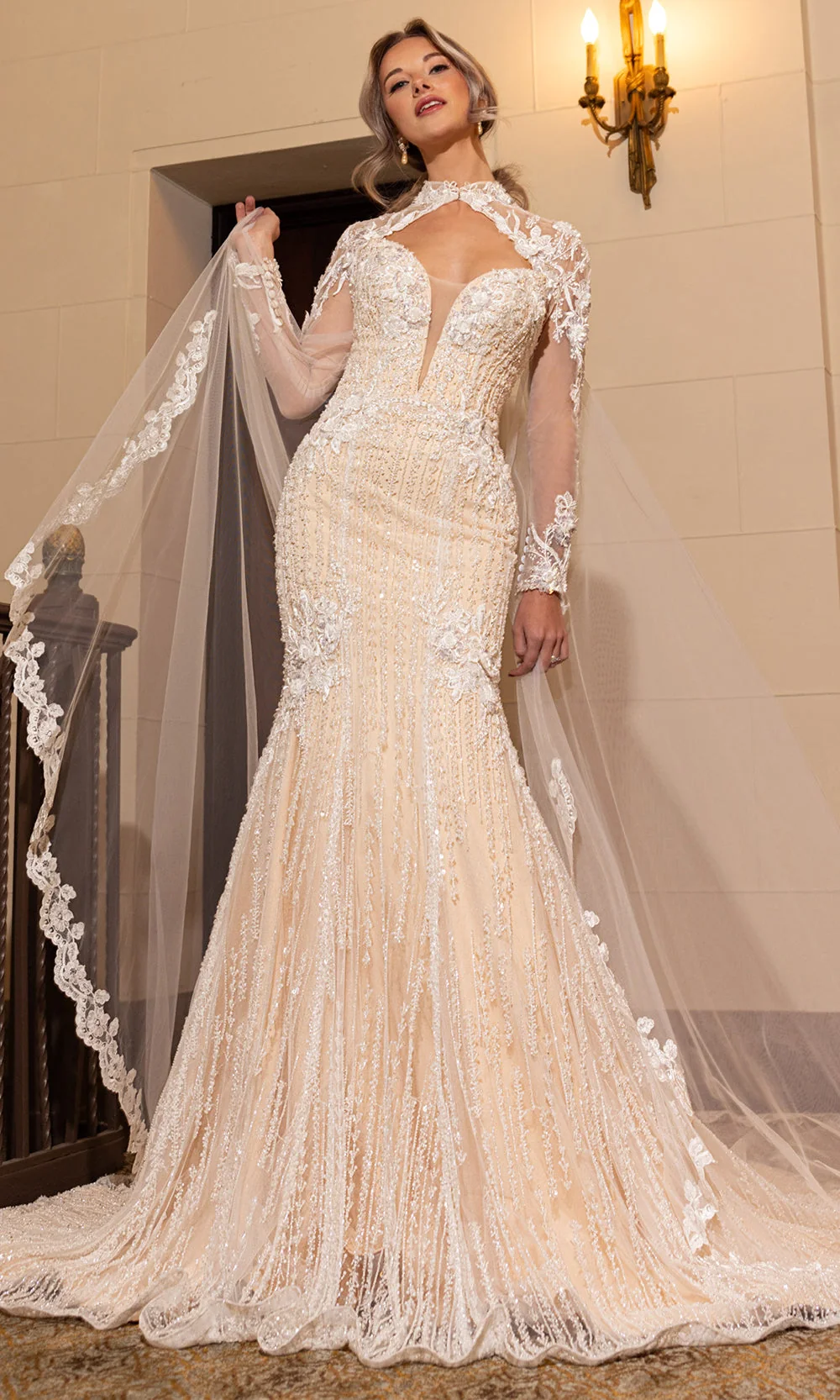 Rachel Allan RB5093 - Strapless Beaded Appliqued Wedding Gown - Image 13
