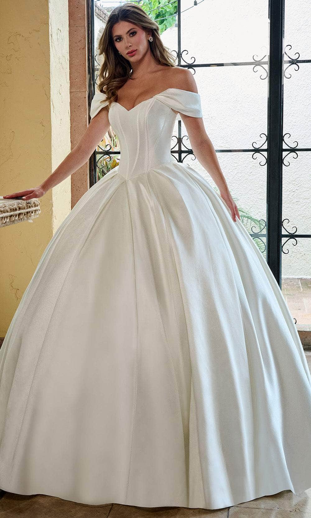 Rachel Allan RB6162 - Mikado Off Shoulder Bridal Ballgown - Image 4