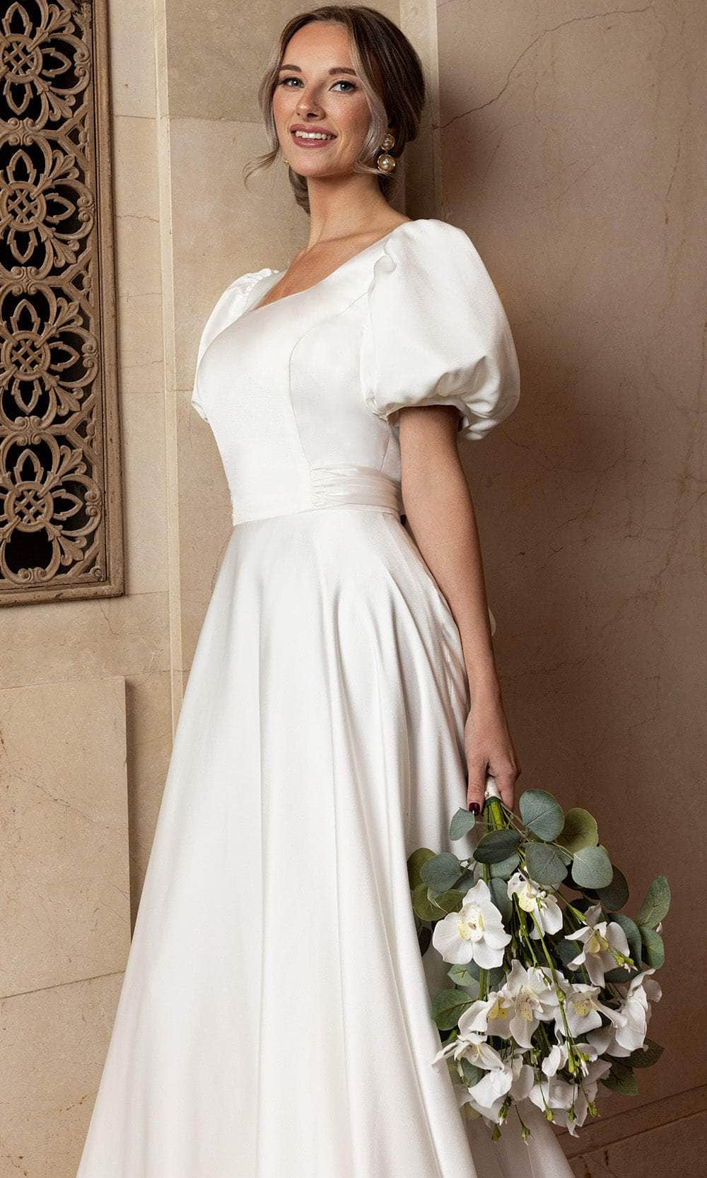 Rachel Allan RB7004 - Charmeuse Square Neck Wedding Gown - Image 3