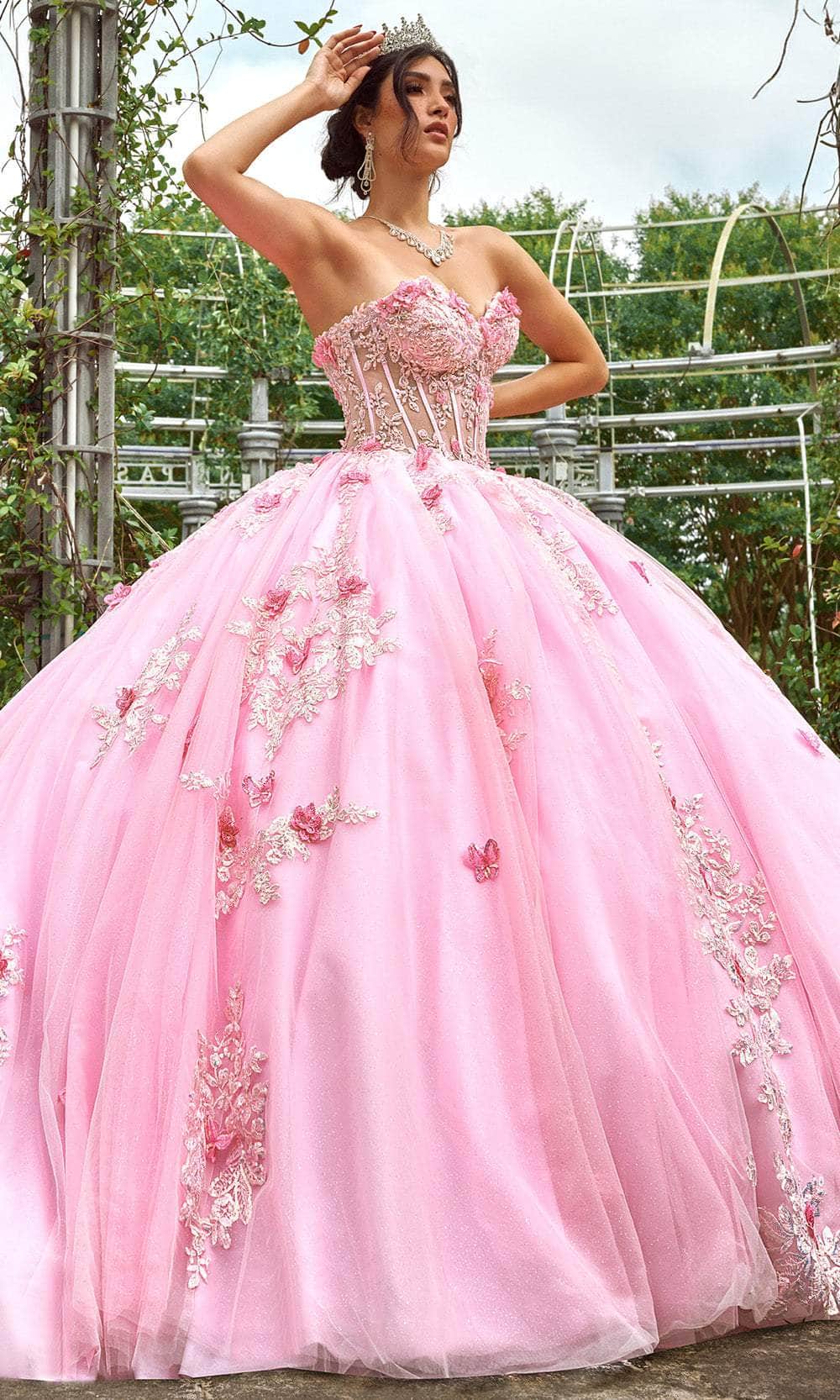 Rachel Allan RQ1155 - Floral Appliqued Sweetheart Ballgown - Image 7