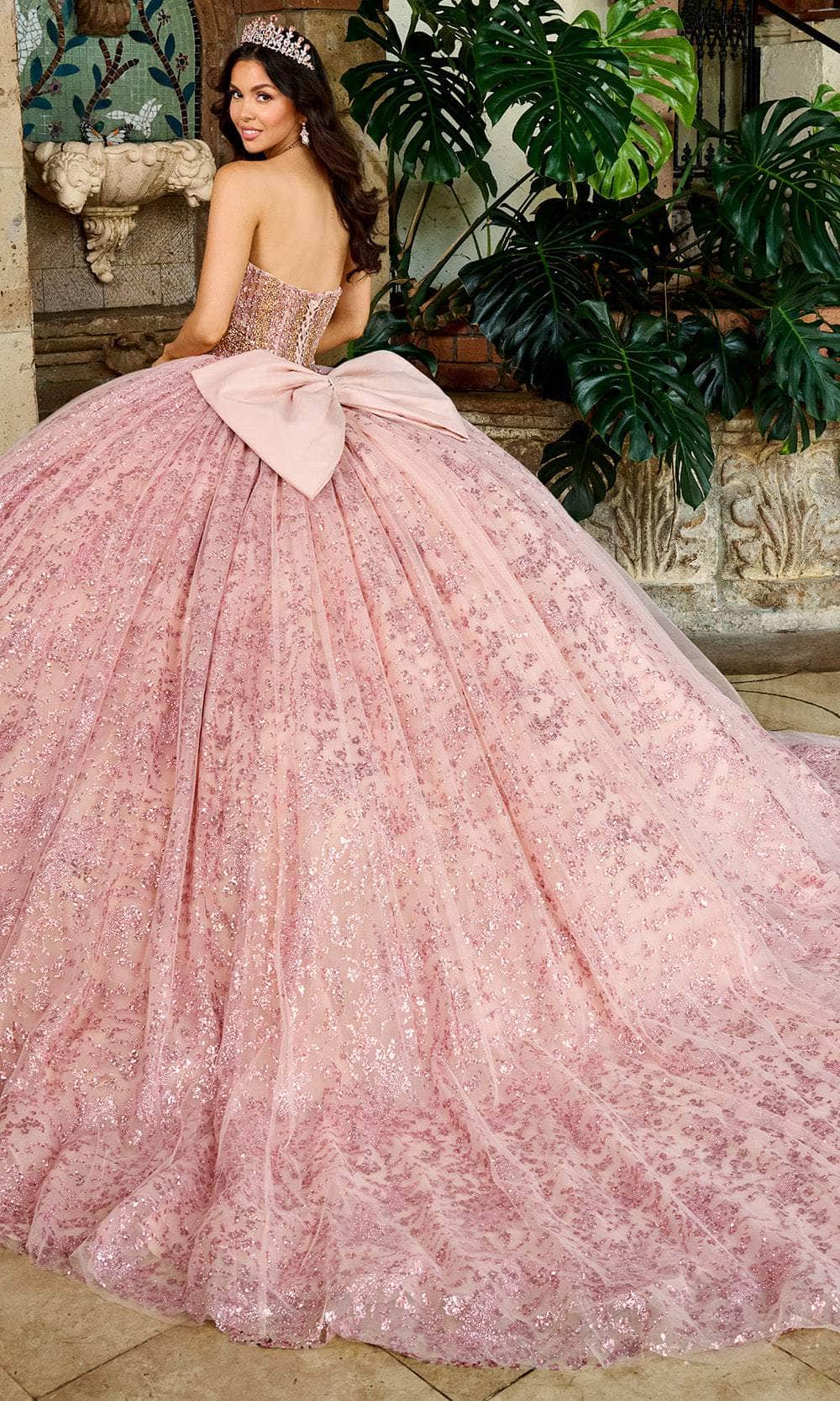 Rachel Allan RQ1160 - Strapless Beaded Corset Quinceanera Gown - Image 2