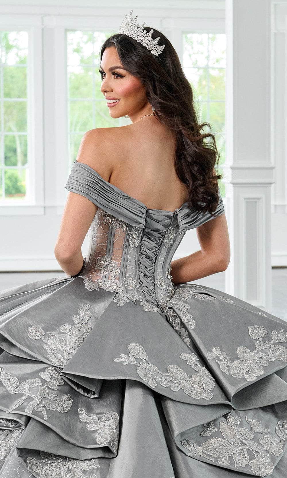 Rachel Allan RQ2222 - Plunging Sweetheart Embellished Tulle Ballgown - Image 8