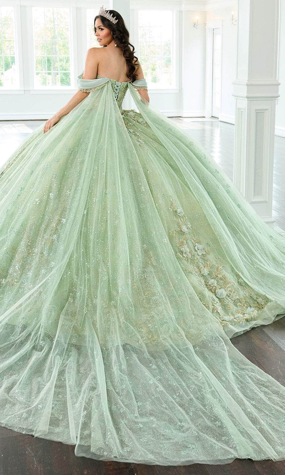 Rachel Allan RQ3146 - Romantic Beaded Applique Ballgown - Image 8