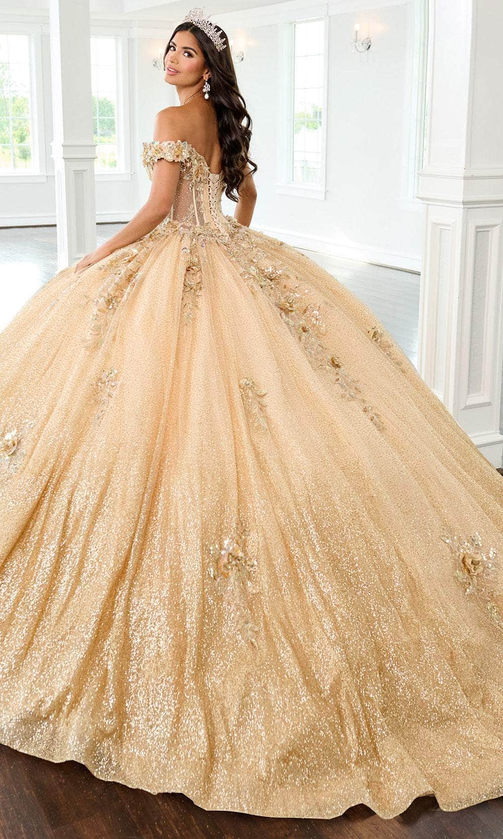 Rachel Allan RQ3150 - Sweetheart Sequin Embroidered Tulle Gown - Image 2