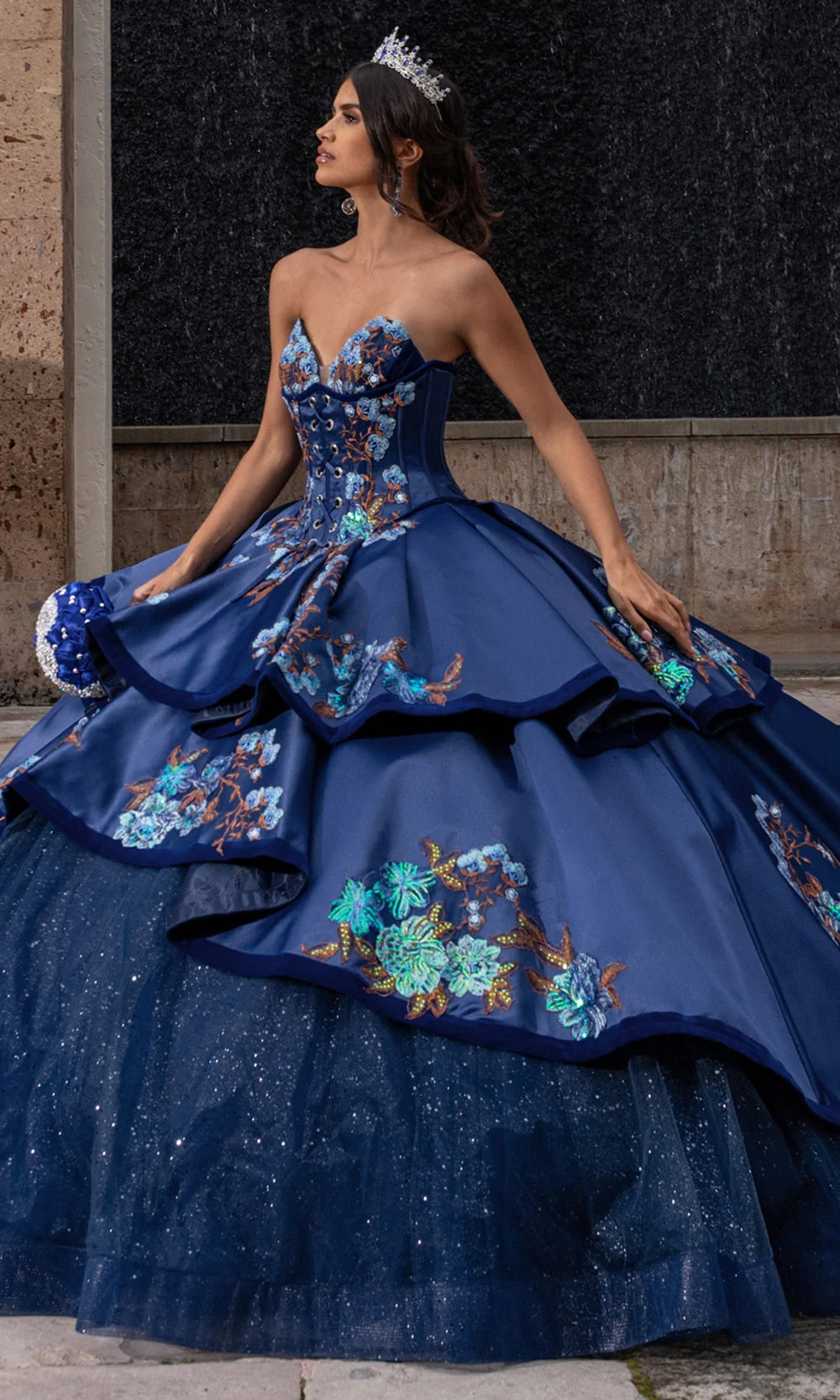 Rachel Allan RQ5016 - Embroidered Charro Style Ballgown - Image 9