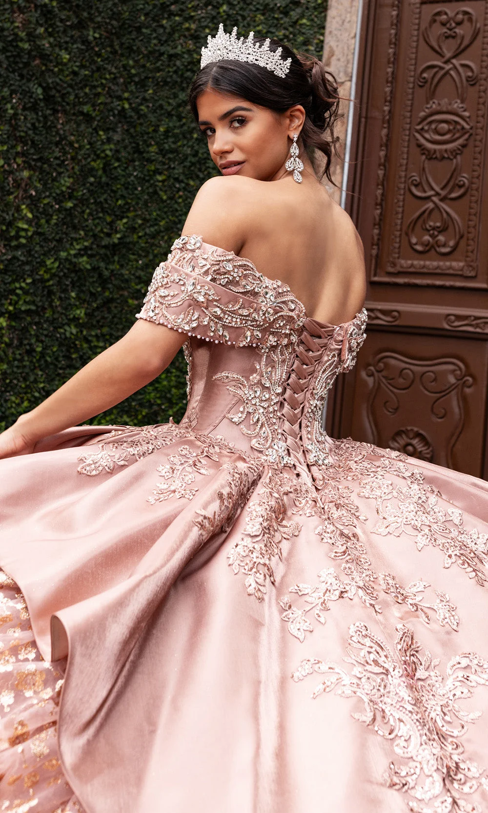 Rachel Allan RQ6001 - Beaded Bodice Tiered Ruffle Quince Gown - Image 9