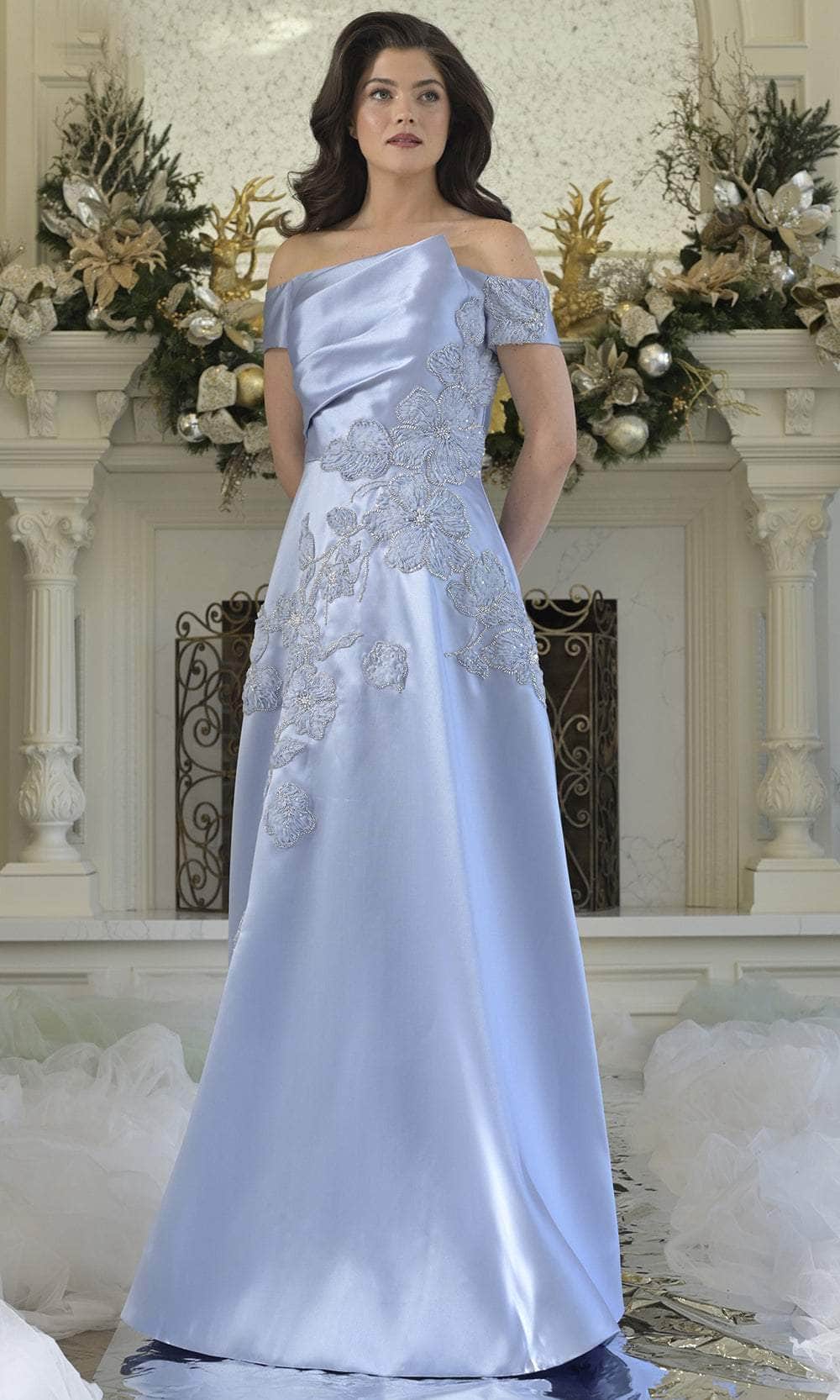 Rina Di Montella RD3344 - Floral A-Line Evening Gown - Image 5