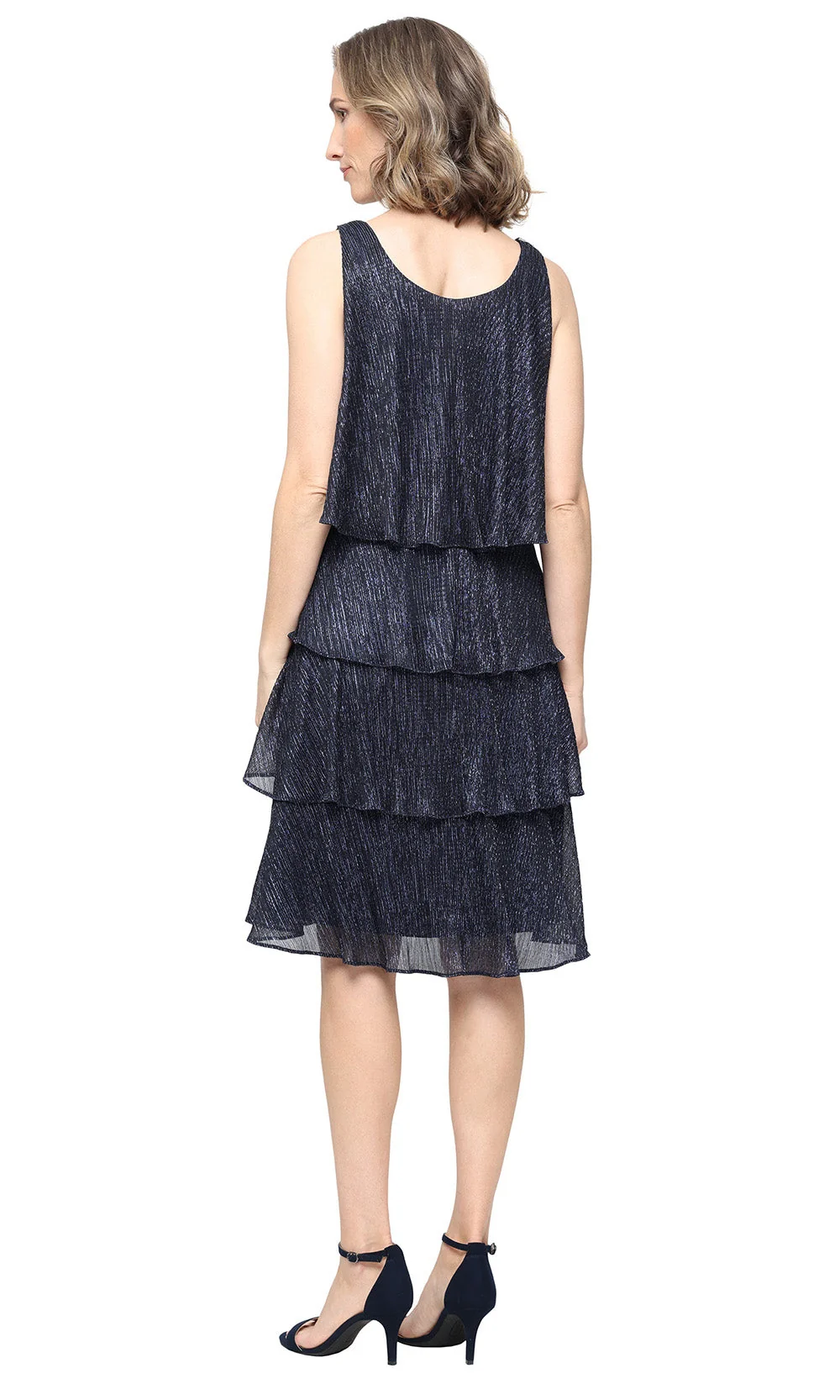 S.L. Fashions Dresses (SLNY) 9155270 - Tiered A-Line Sleeveless Dress - Image 5