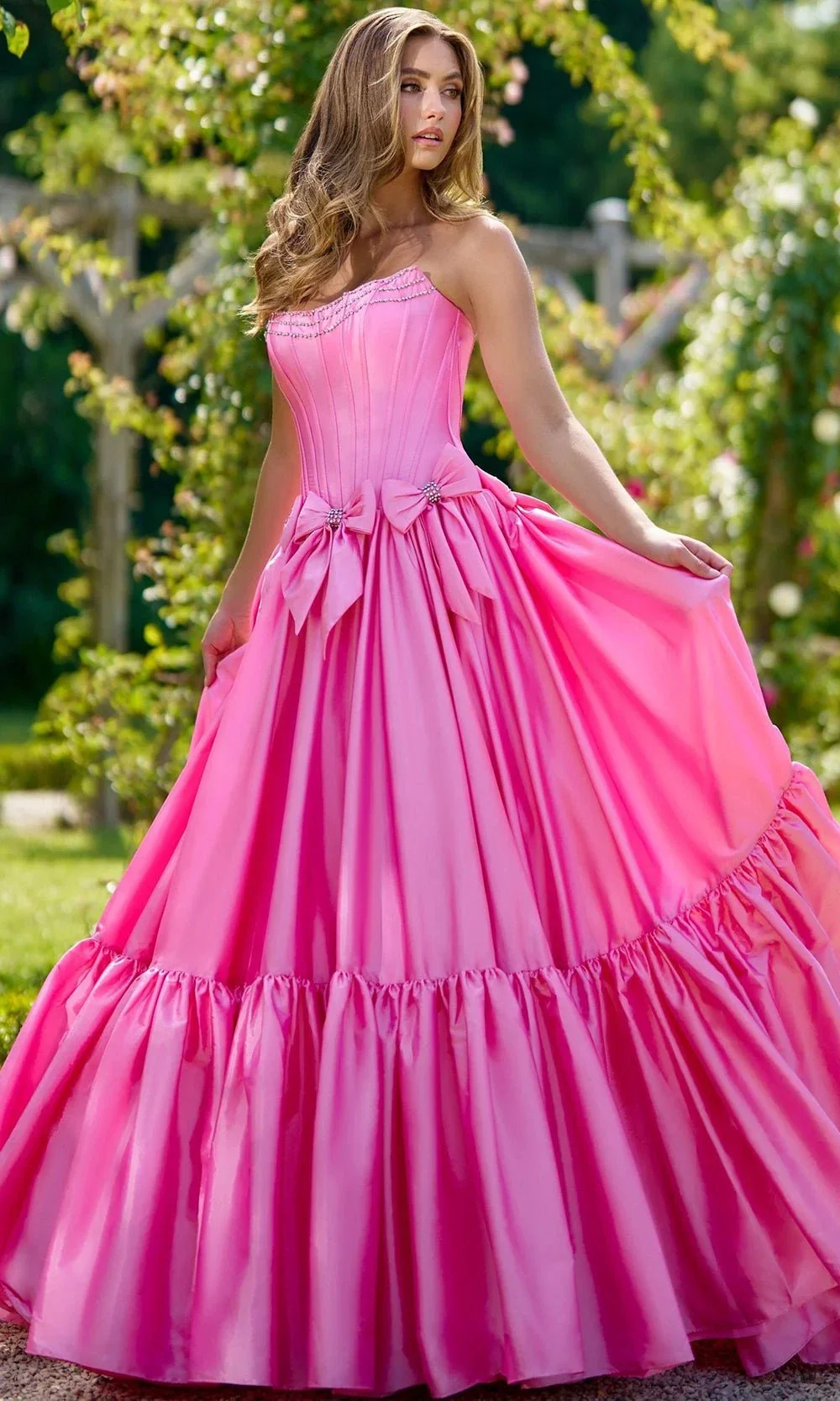 Sherri Hill 56958 - Elegant Ballgown with Corset Bodice - Image 3