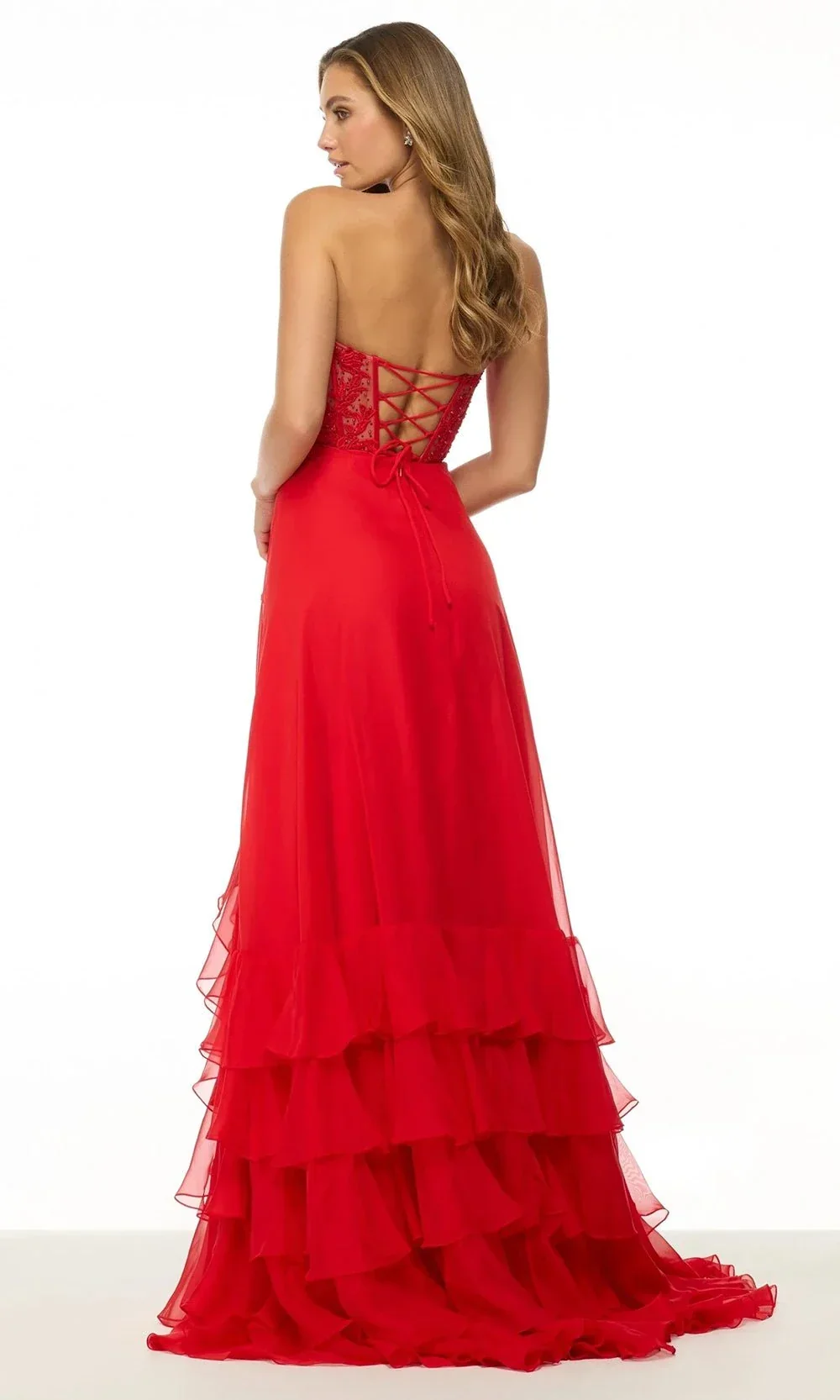 Sherri Hill 57129 - Elegant Gown with Beaded Bodice and Slit - Image 2