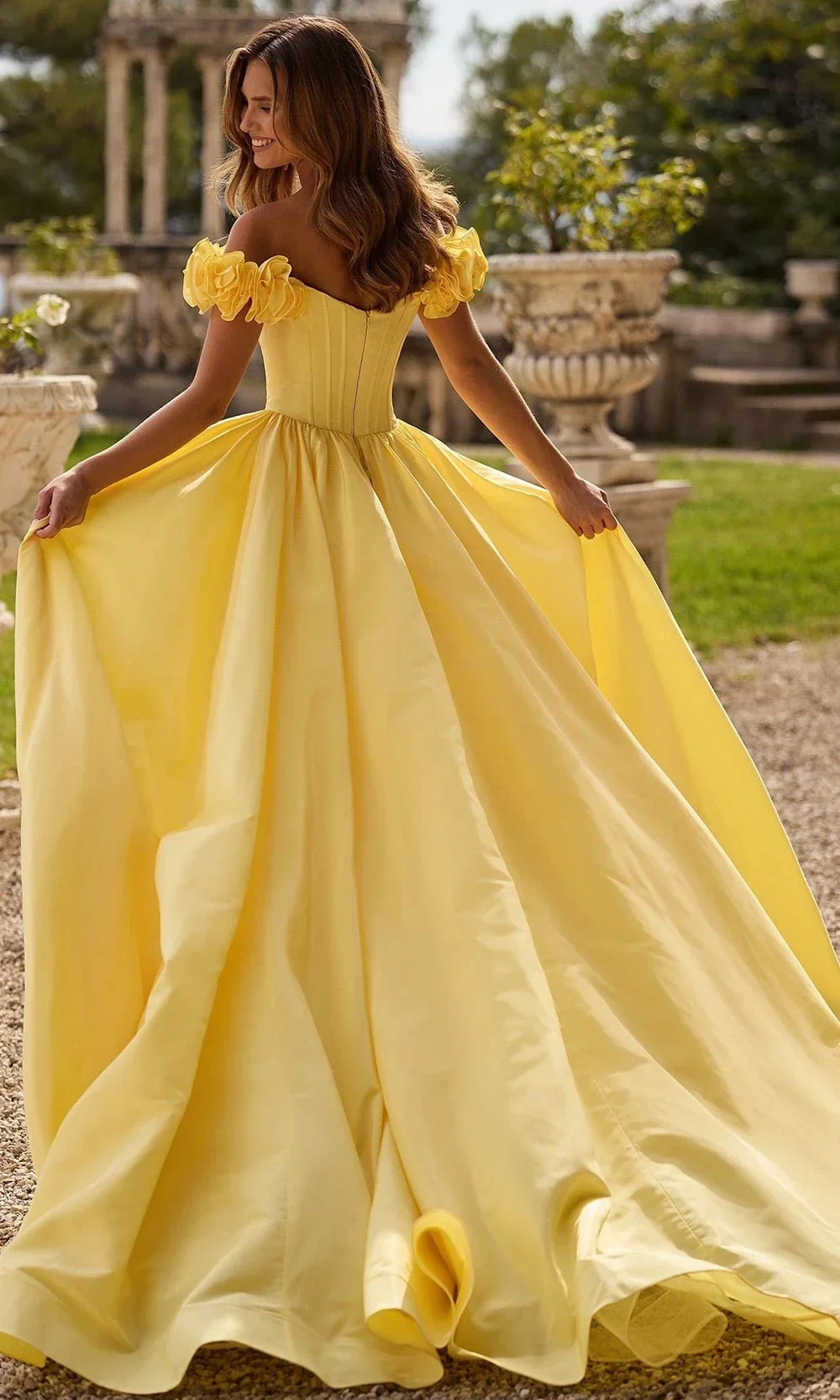 Sherri Hill 57200 - Corset Off-Shoulder Taffeta Gown - Image 2