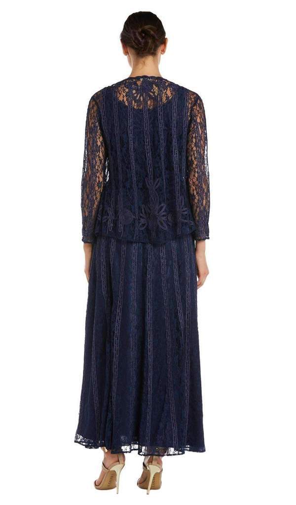 Soulmates - 1602 Soutache Floral Lace Three Piece Long Dress - Image 8