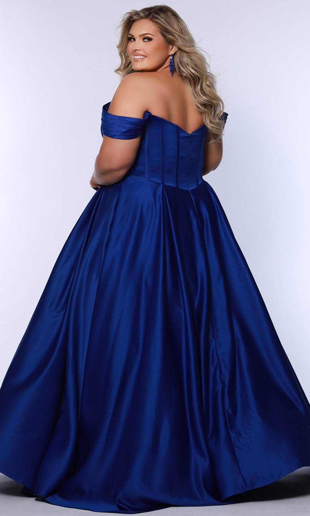 Sydney's Closet SC7400 - Floral Beaded Sheath Evening Gown - Image 2