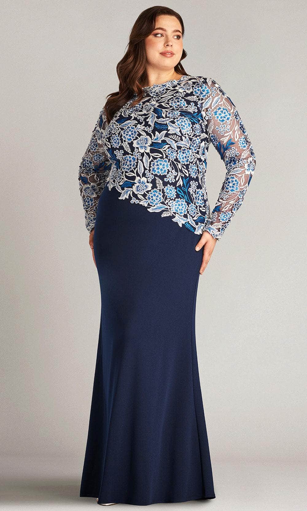 Tadashi Shoji CDP16206LXYQ - Breece Embroidered Tulle Contrast Gown - PLUS SIZE - Image 3