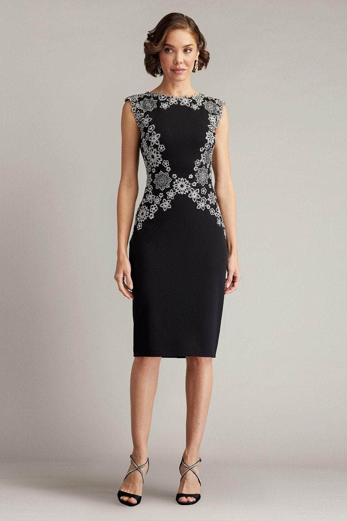 Tadashi Shoji CFX24578MX - Contrast Floral Cocktail Dress