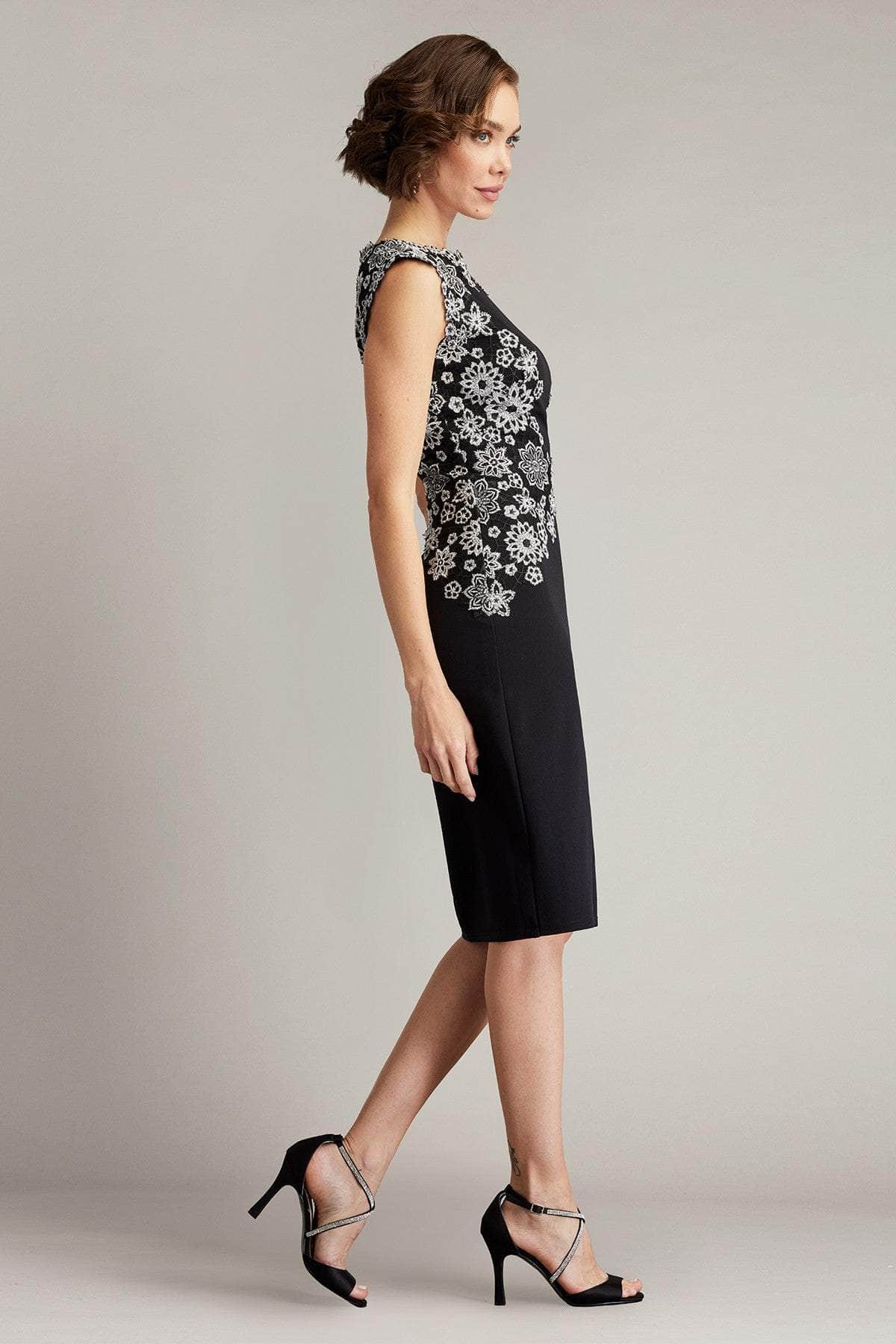 Tadashi Shoji CFX24578MX - Contrast Floral Cocktail Dress - Image 4