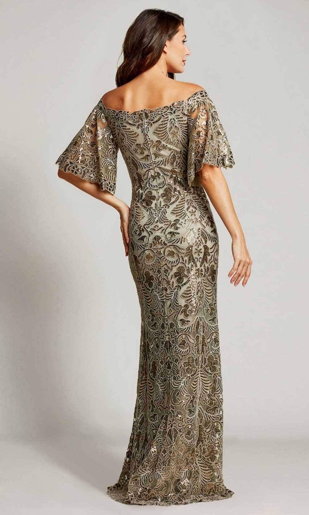 Tadashi Shoji - Embroidered Sequin Off Shoulder Long Gown ATV17375LSC - Image 3